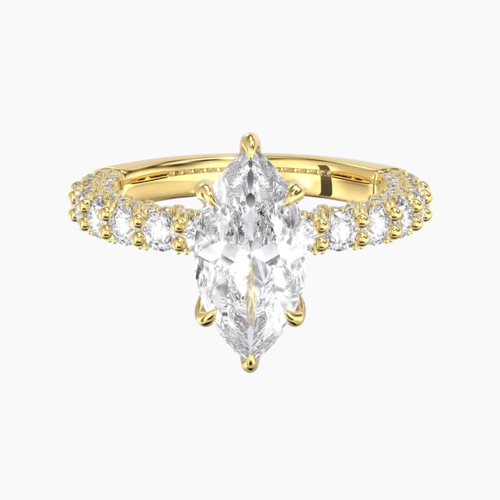 OBSER191 - Lustre Marquise engagement ring setting view 4