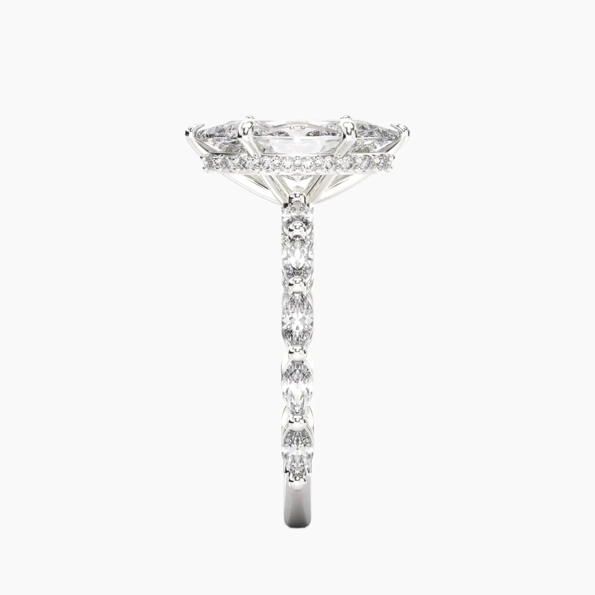 OBSER026 - Twinkle Marquise engagement ring setting view 3