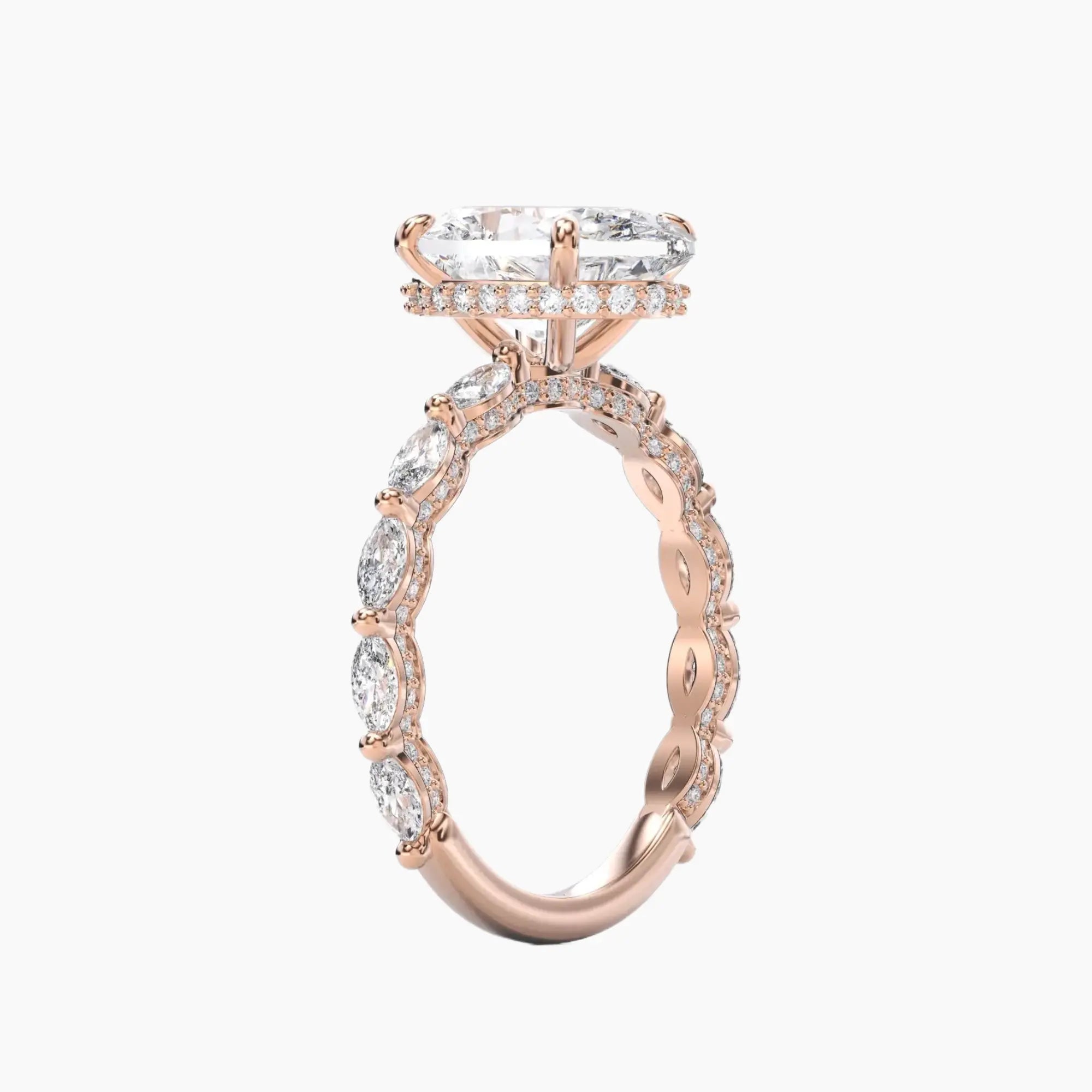OBSER050 - Twinkle Oval engagement ring setting view 8