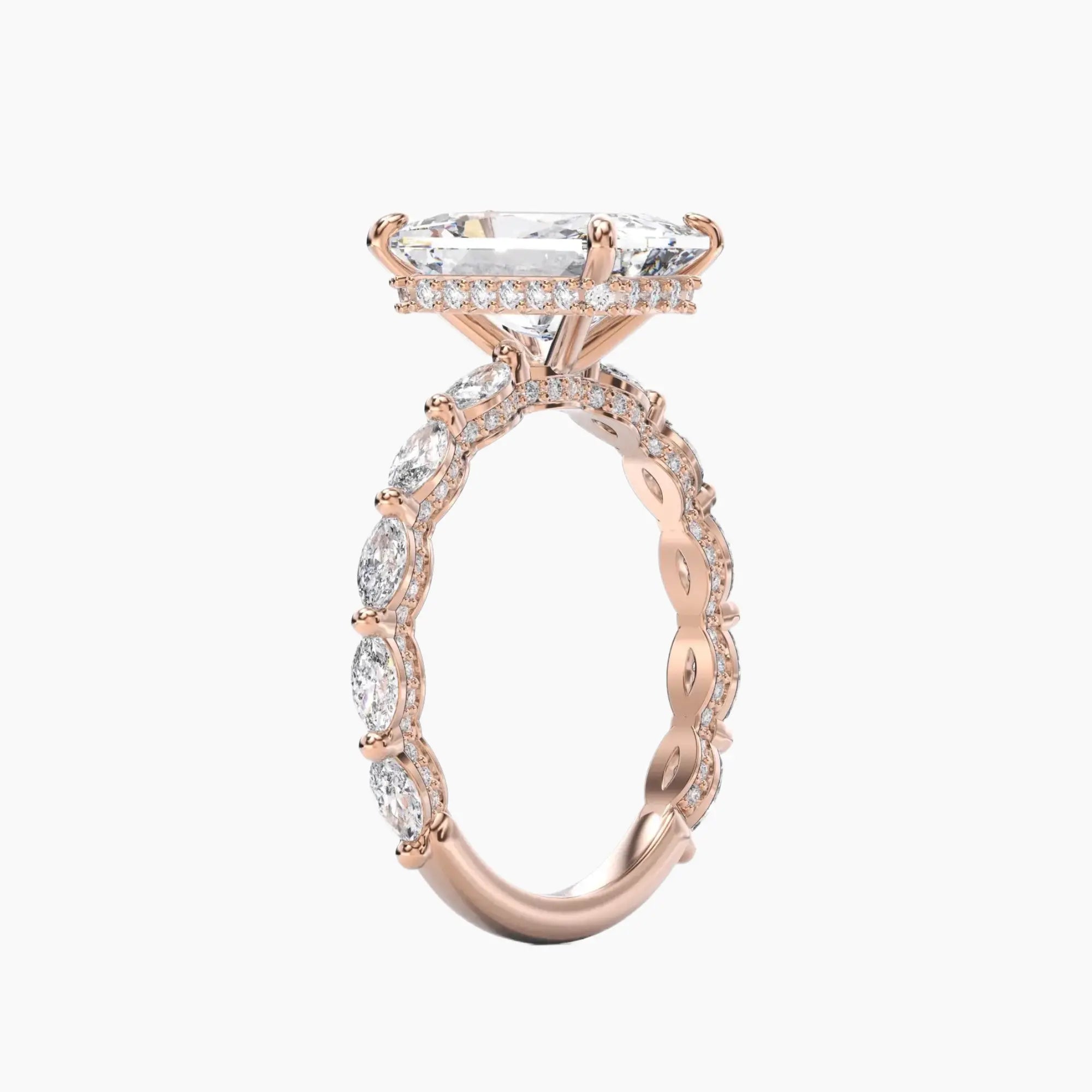 OBSER190 - Twinkle Radiant engagement ring setting view 8