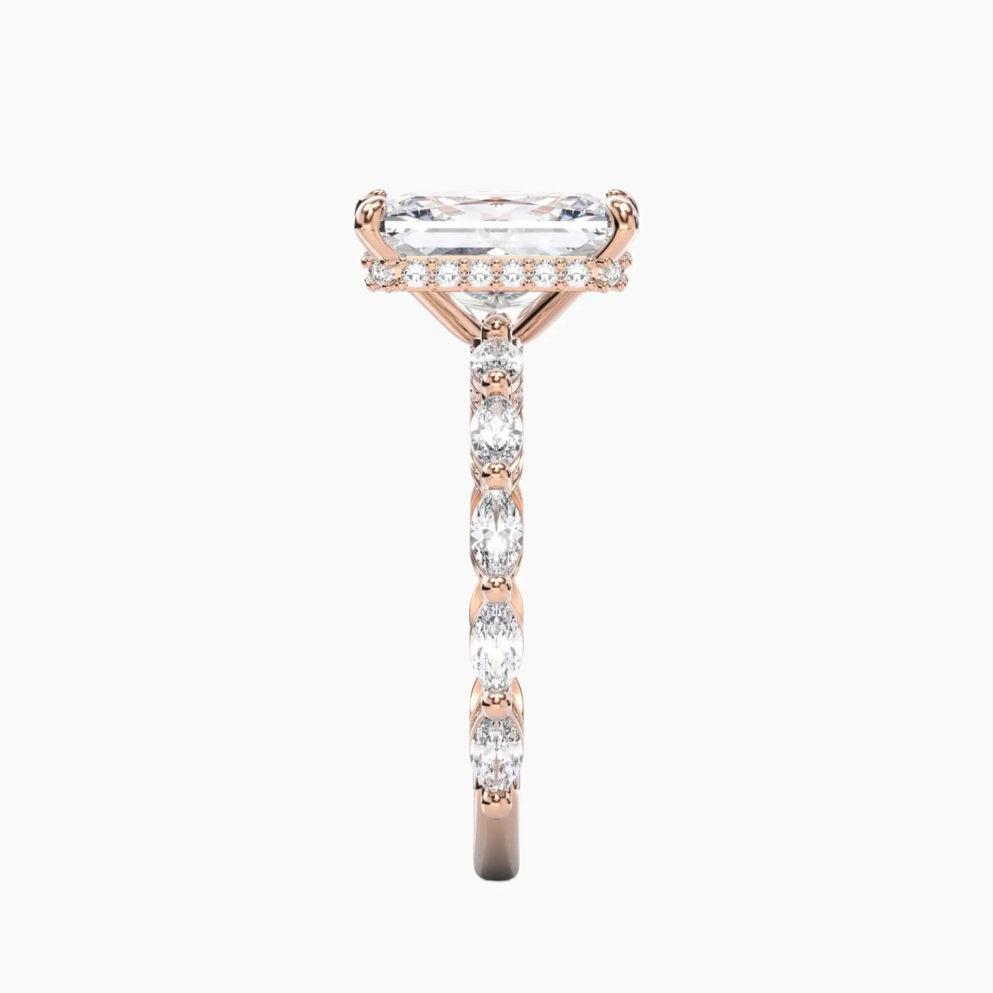 OBSER190 - Twinkle Radiant engagement ring setting view 9