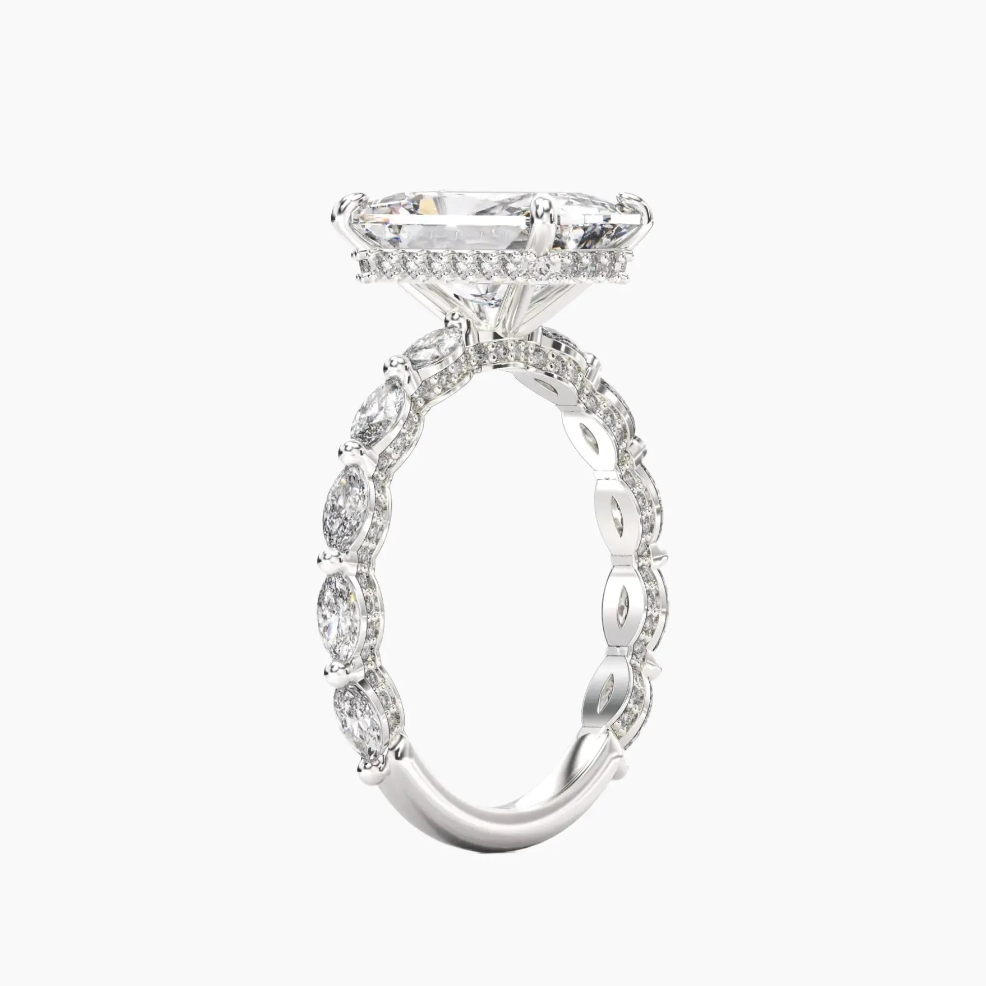 OBSER190 - Twinkle Radiant engagement ring setting view 2