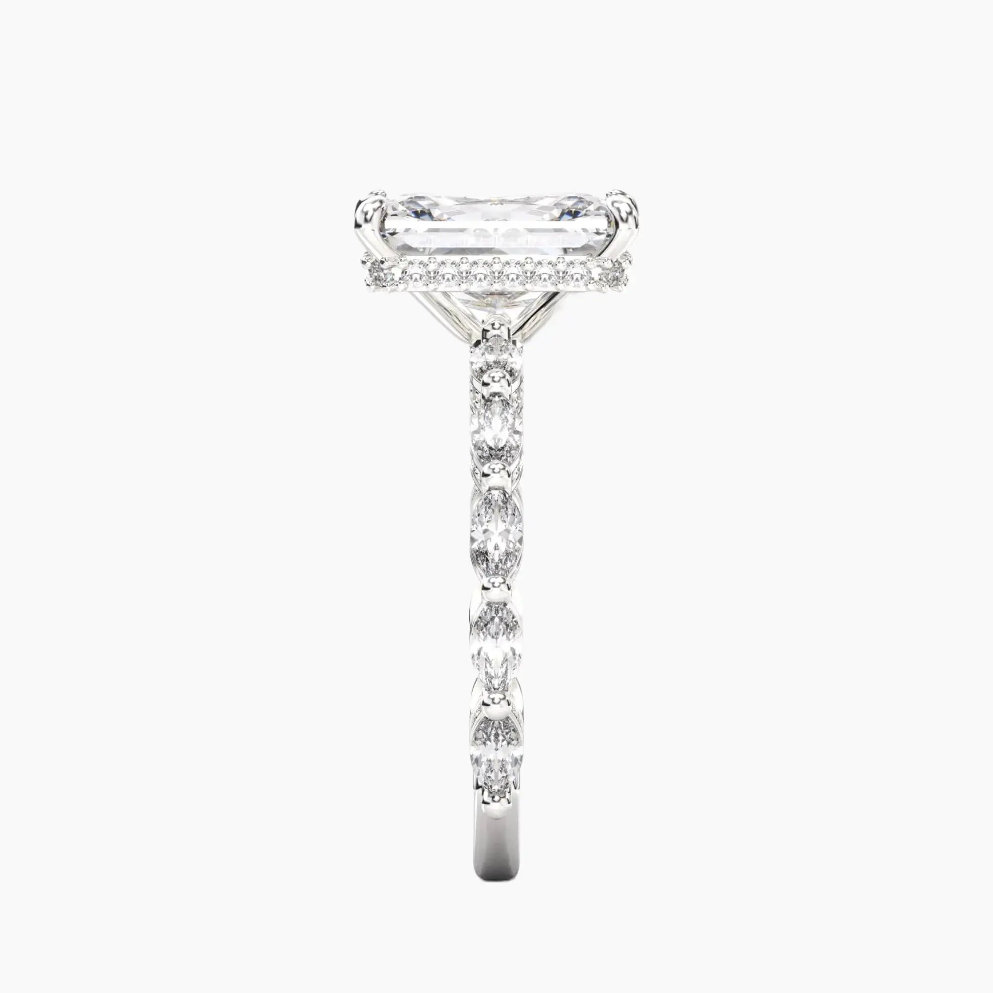 OBSER190 - Twinkle Radiant engagement ring setting view 3
