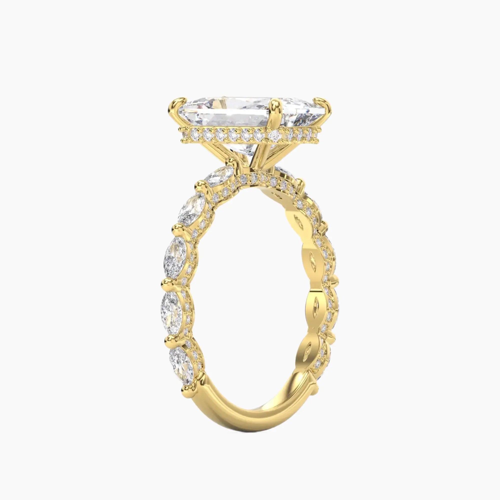 OBSER190 - Twinkle Radiant engagement ring setting view 5