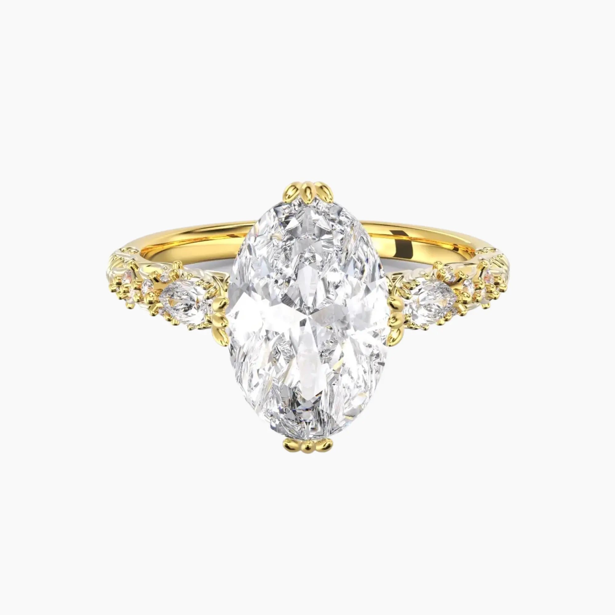 OBSER189 - Velour Oval engagement ring setting view 4