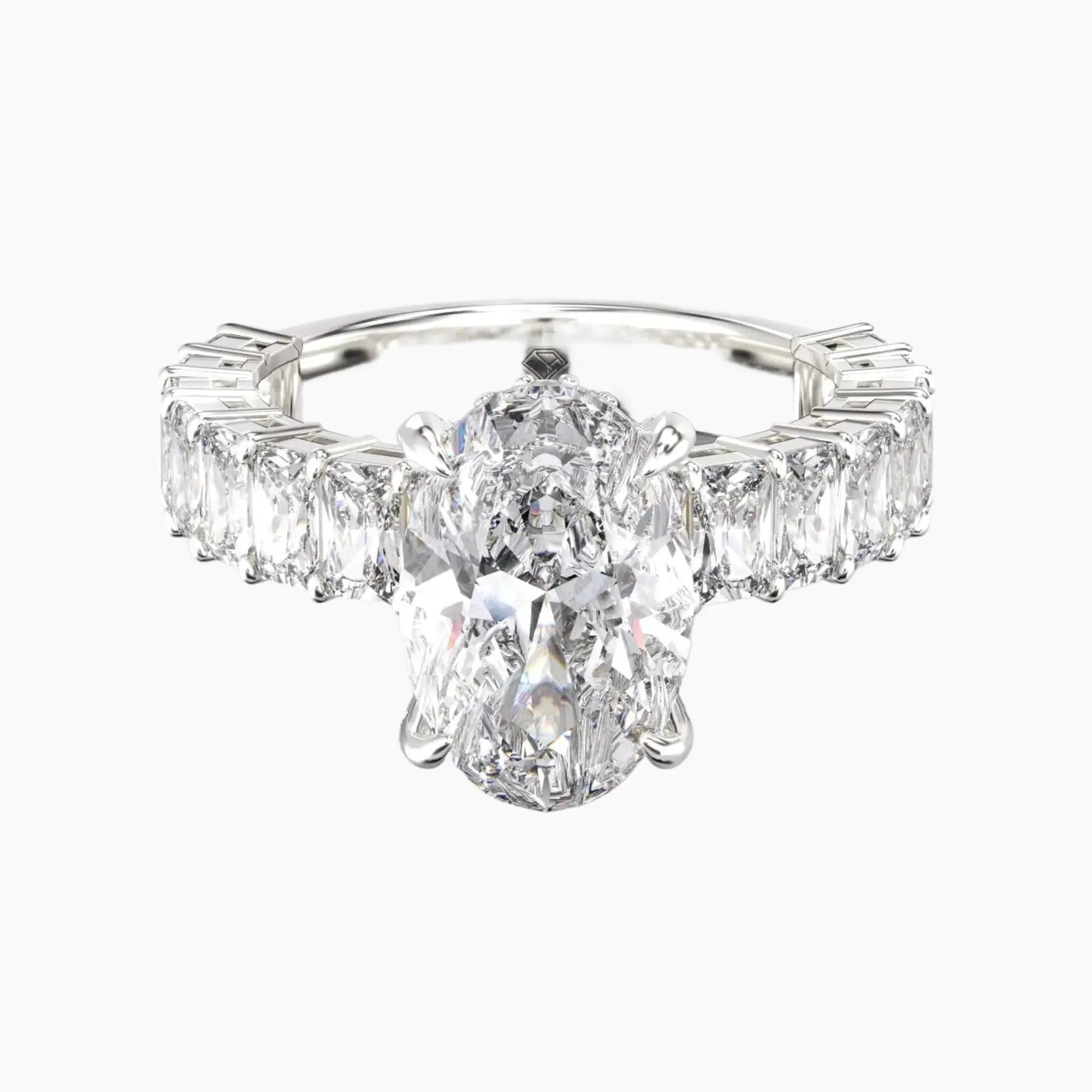 OBSER108 - Petricor Oval engagement ring setting view 1