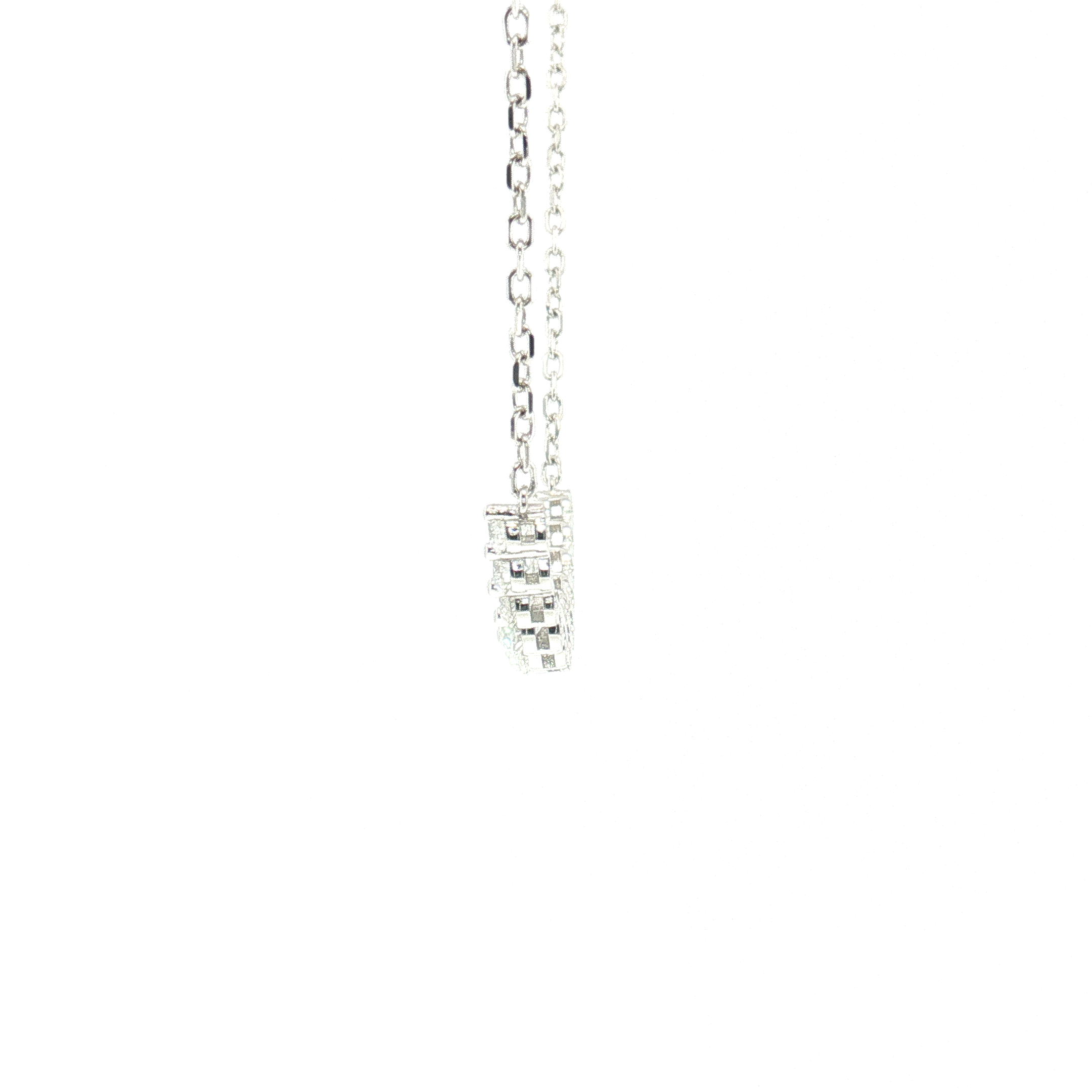 LC106 - Collier smile curve diamants pavé