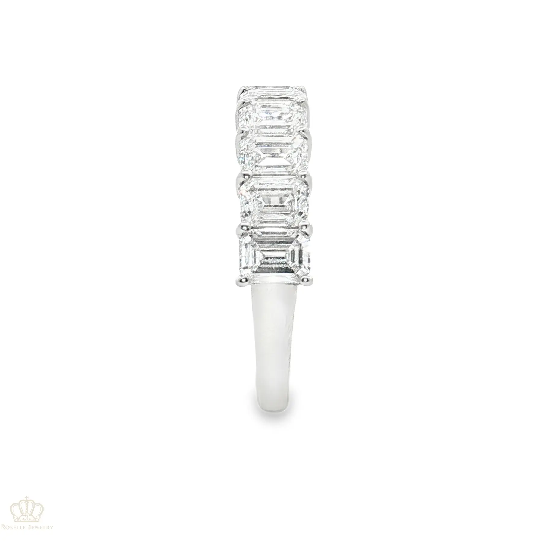 LGR053 - 2.05CTW Emerald Cut Half Eternity Wedding Ring CHARLISA™