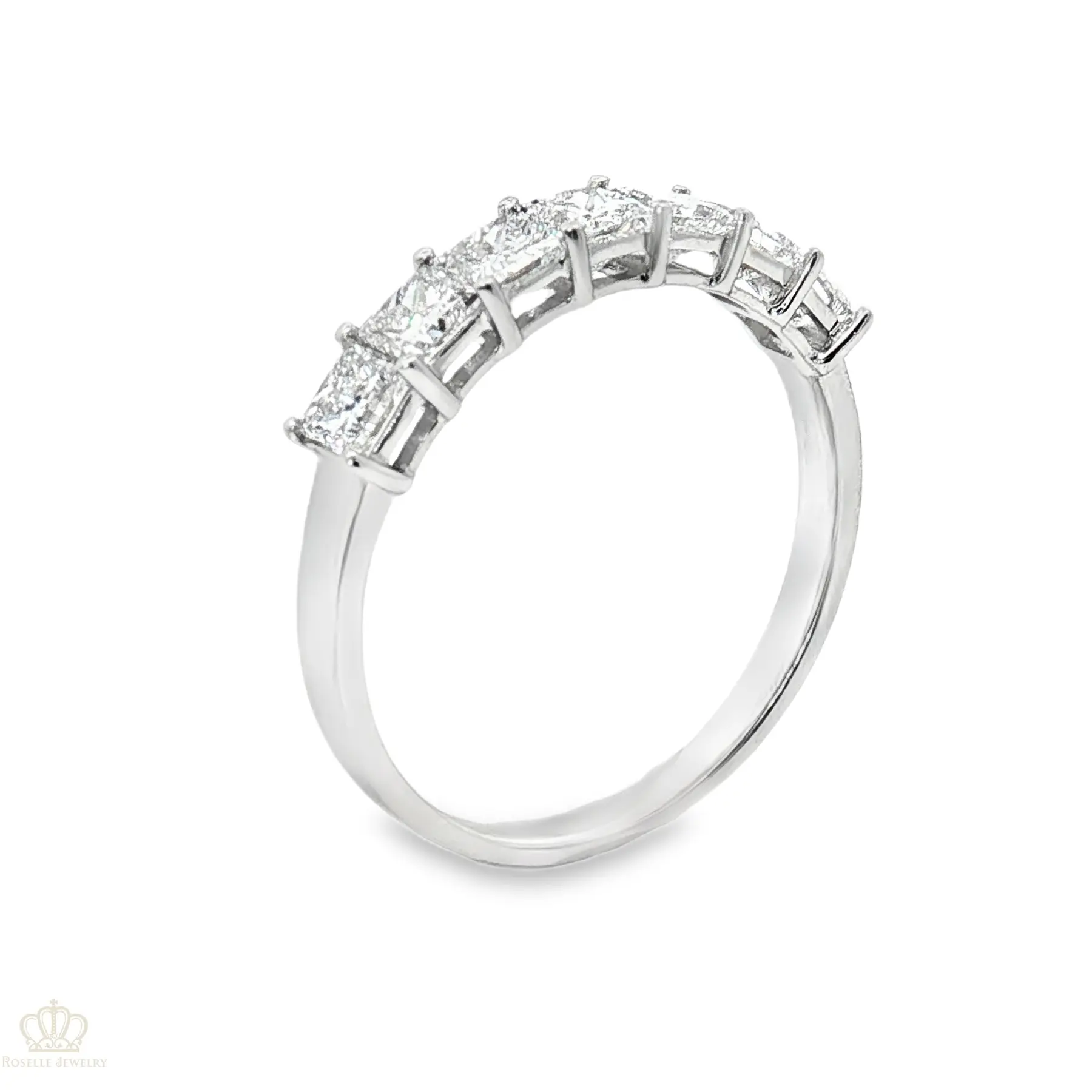 LGR112 - 1.03CTW Princess Cut Seven Stone Diamond Wedding Band Ring Camelia™