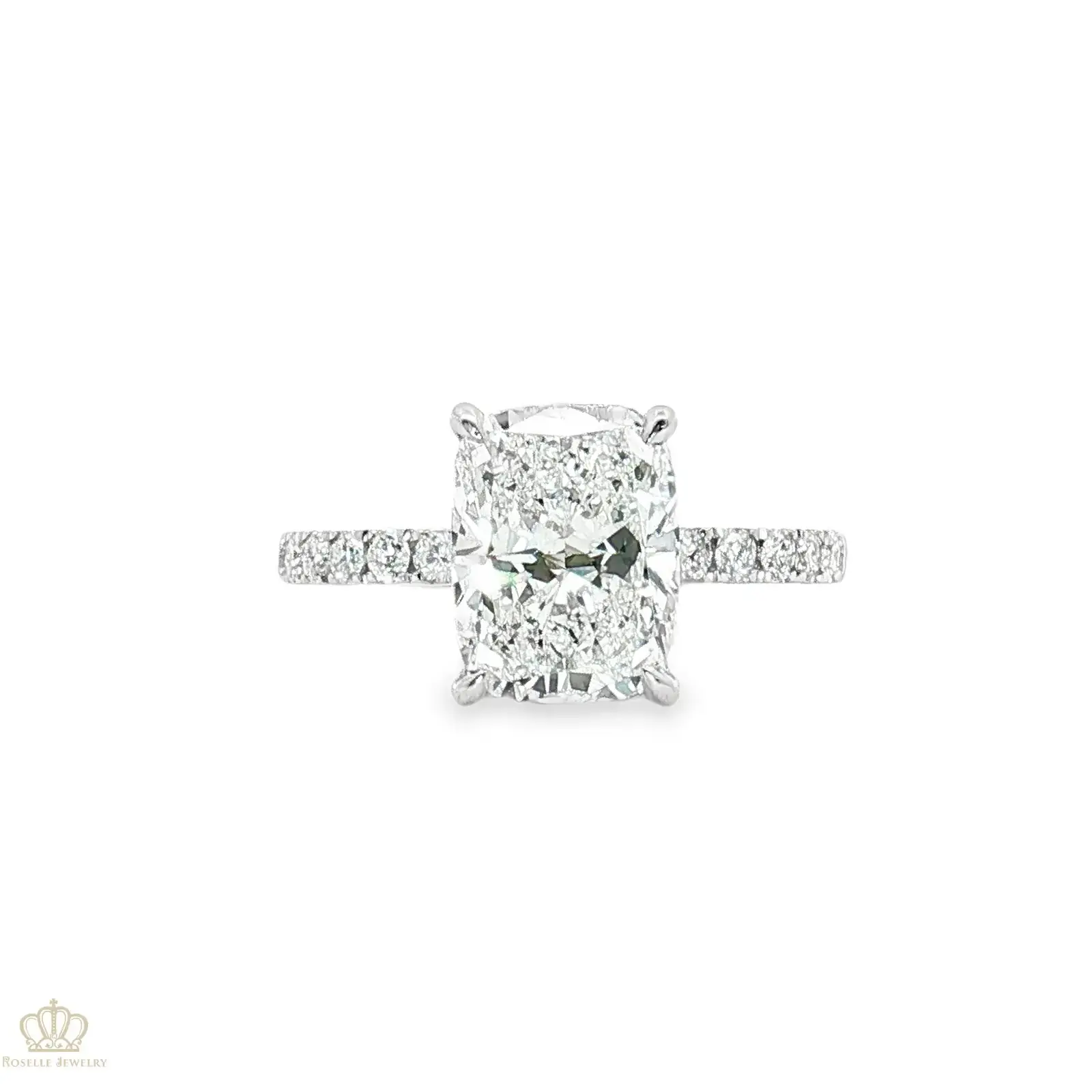LGV253 - Instock 2.53CT 18K White Gold Vintage Hidden Halo Engagement Ring LG684504827 CHARLISA™