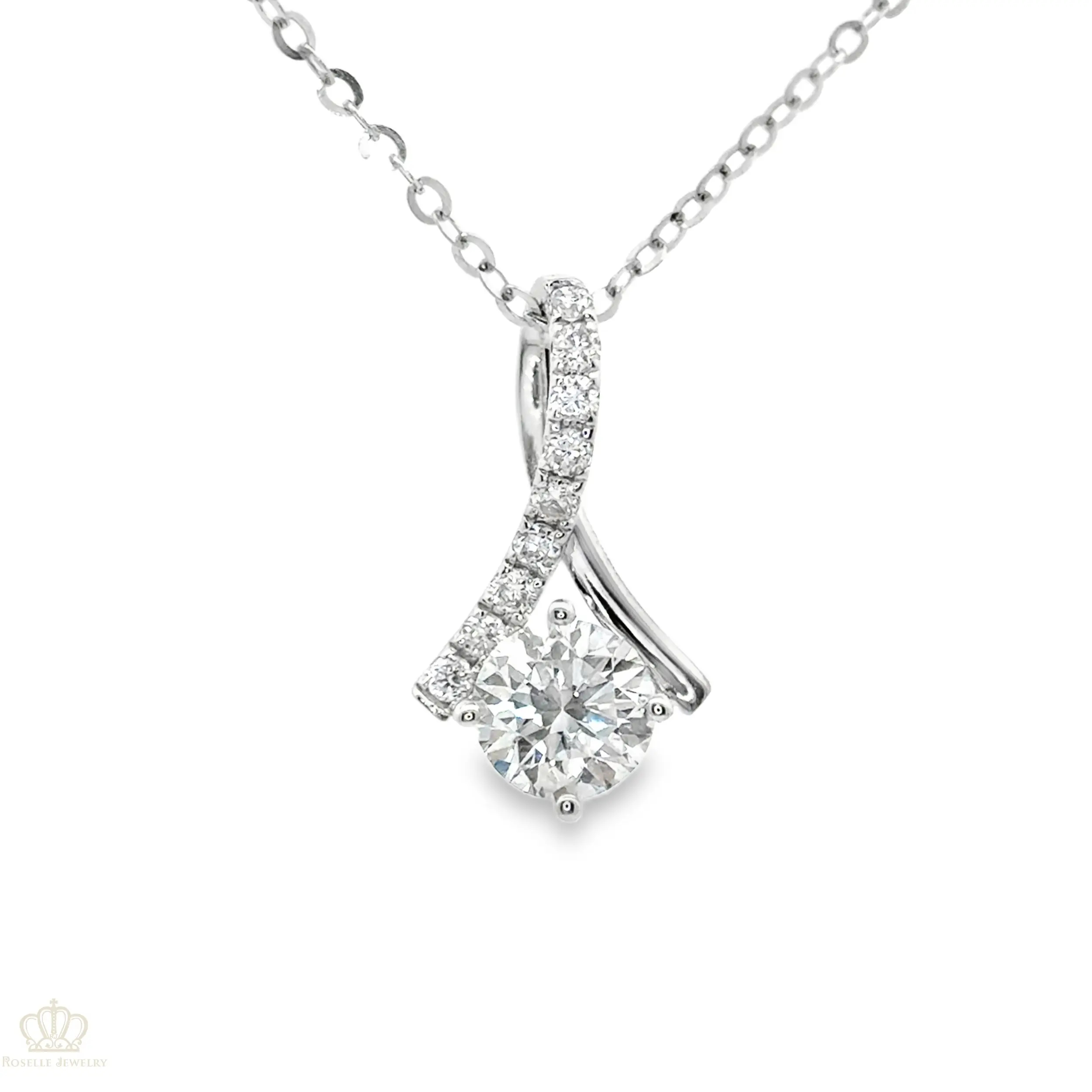 Micro Pavé Inverted V Angel Diamond Pendant - LC801 CHARLISA™