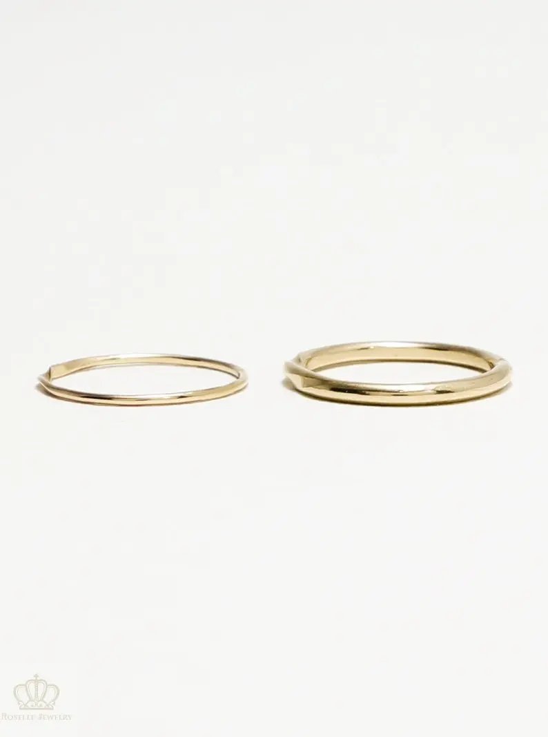 Unique Twist Couple Wedding Ring Set - WM31 CHARLISA™