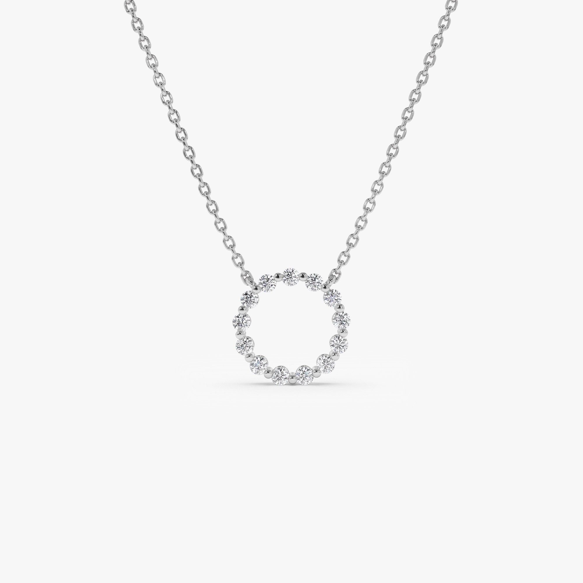 OBFJ1098 - 14k Diamond Circle of Life Necklace 0.25 ctw 6