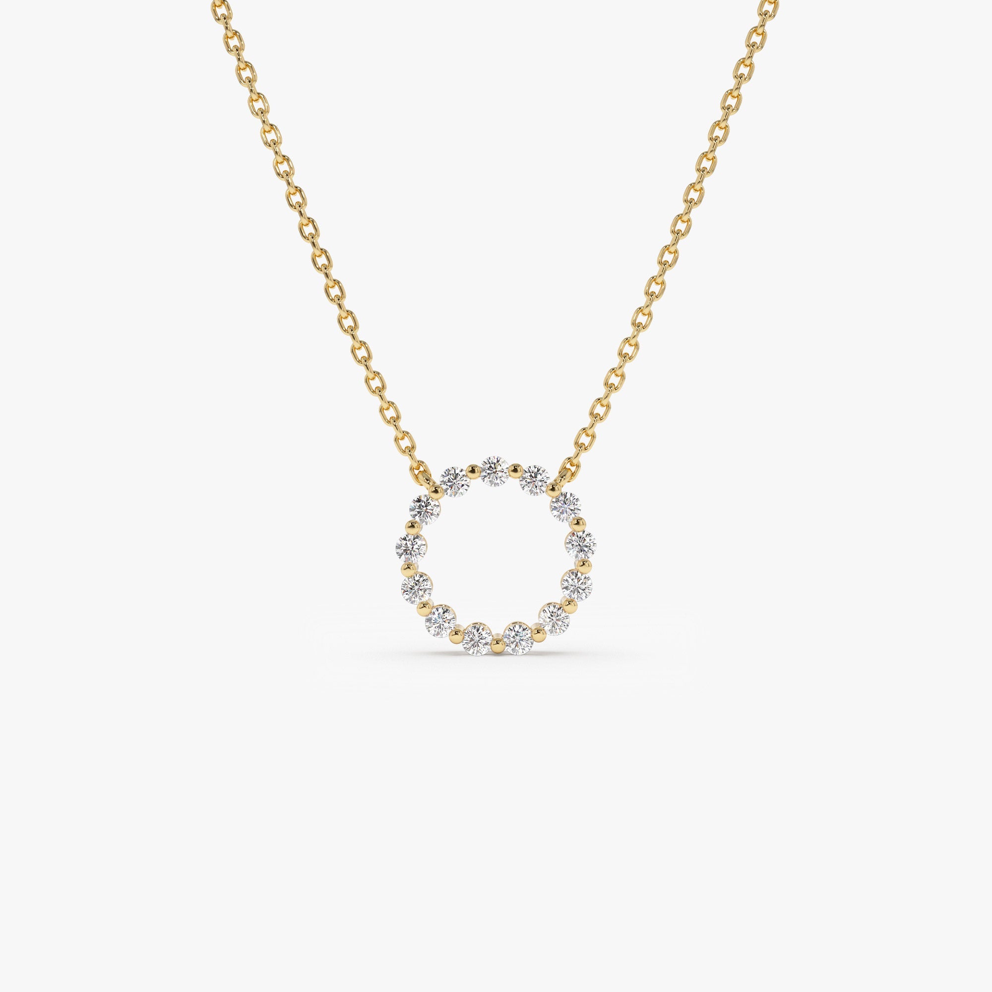 OBFJ1098 - 14k Diamond Circle of Life Necklace 0.25 ctw 1