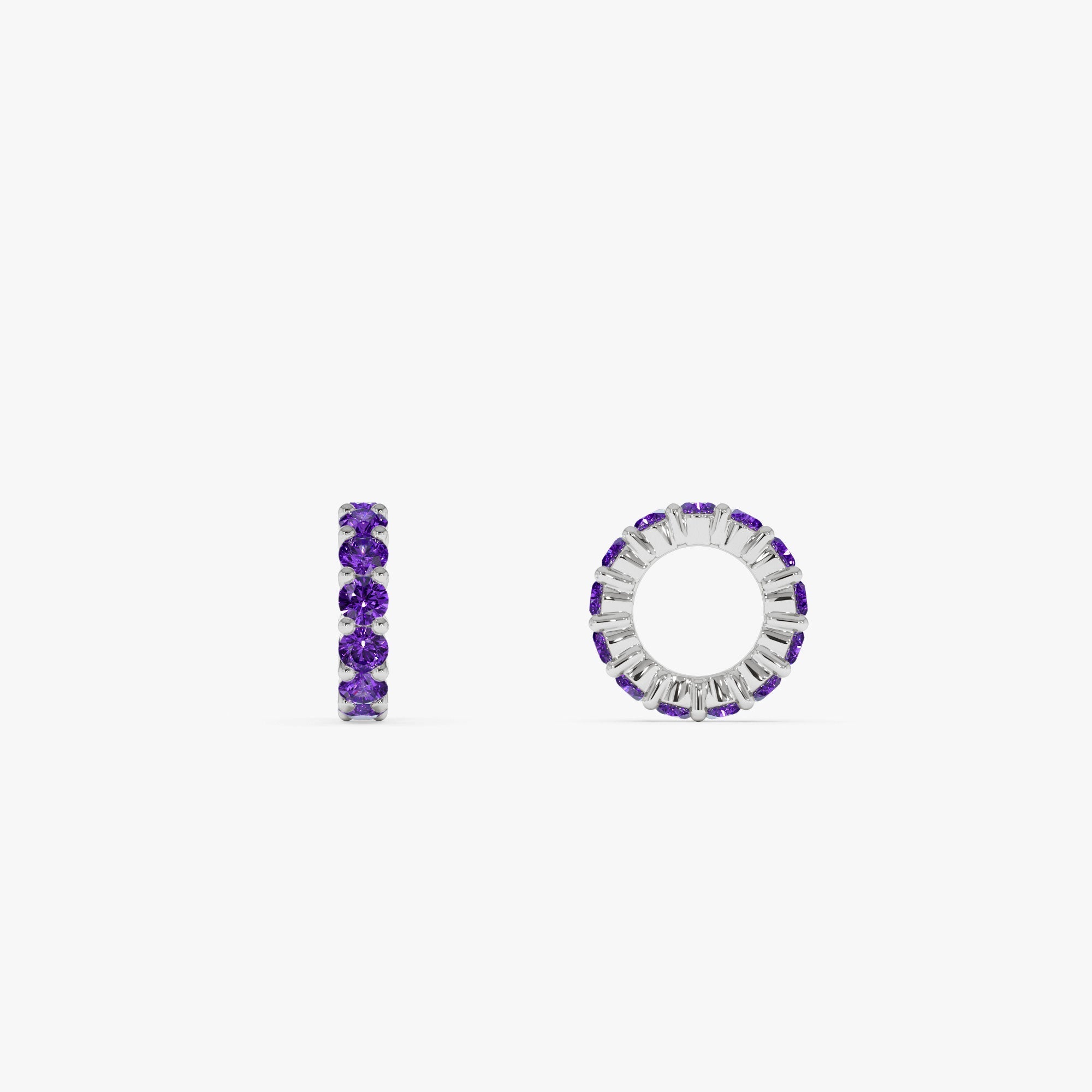 OBFJ0249 - 14k Amethyst Rondelle Charm 6