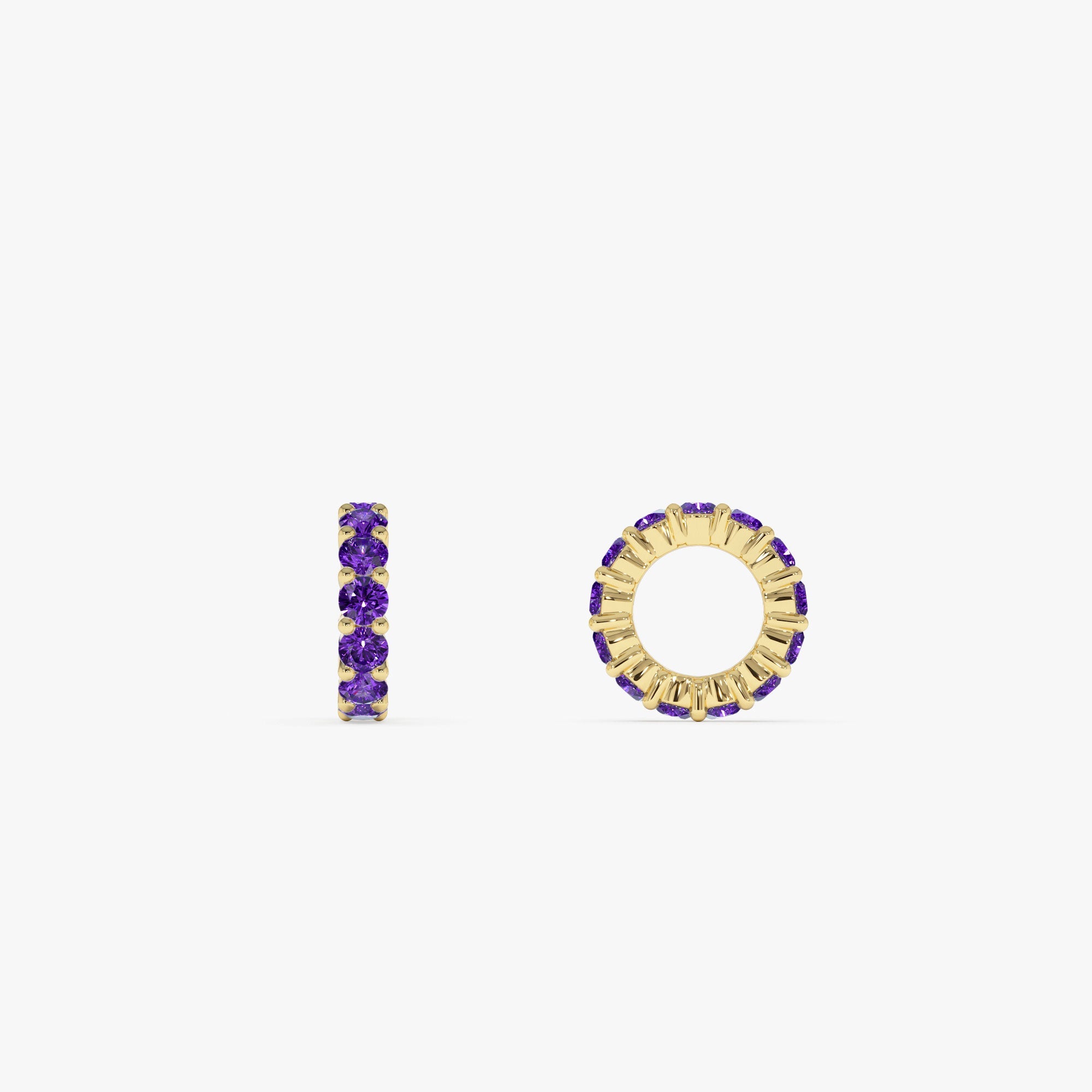 OBFJ0249 - 14k Amethyst Rondelle Charm 1