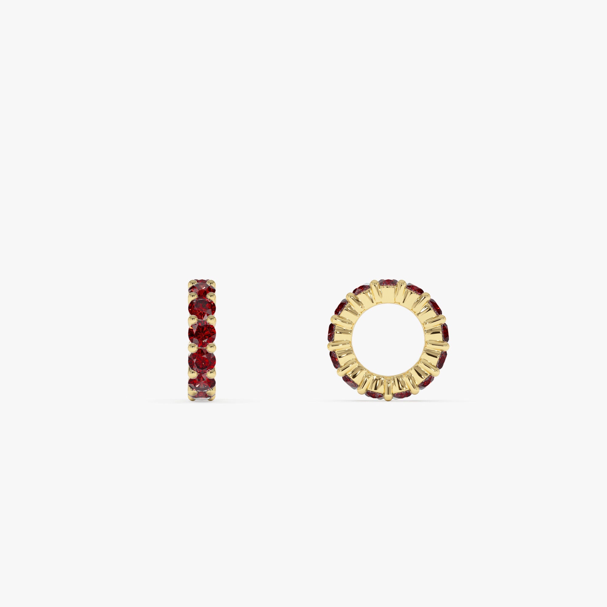 OBFJ0250 - 14k Garnet Rondelle Charm 1
