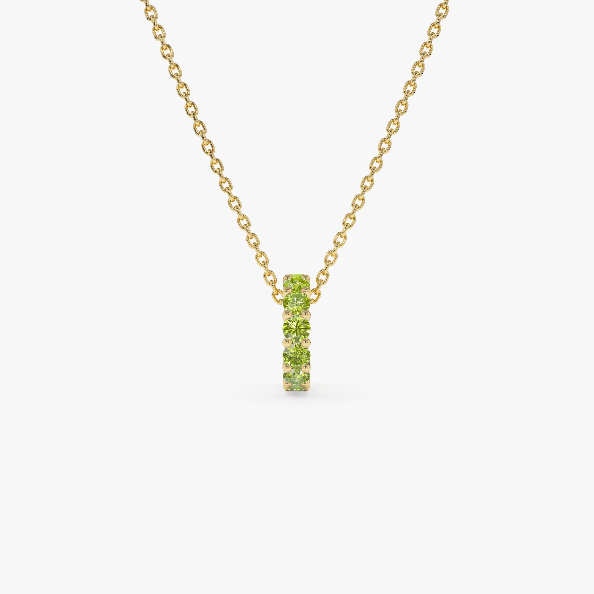 OBFJ0248 - 14k Peridot Rondelle Charm 6