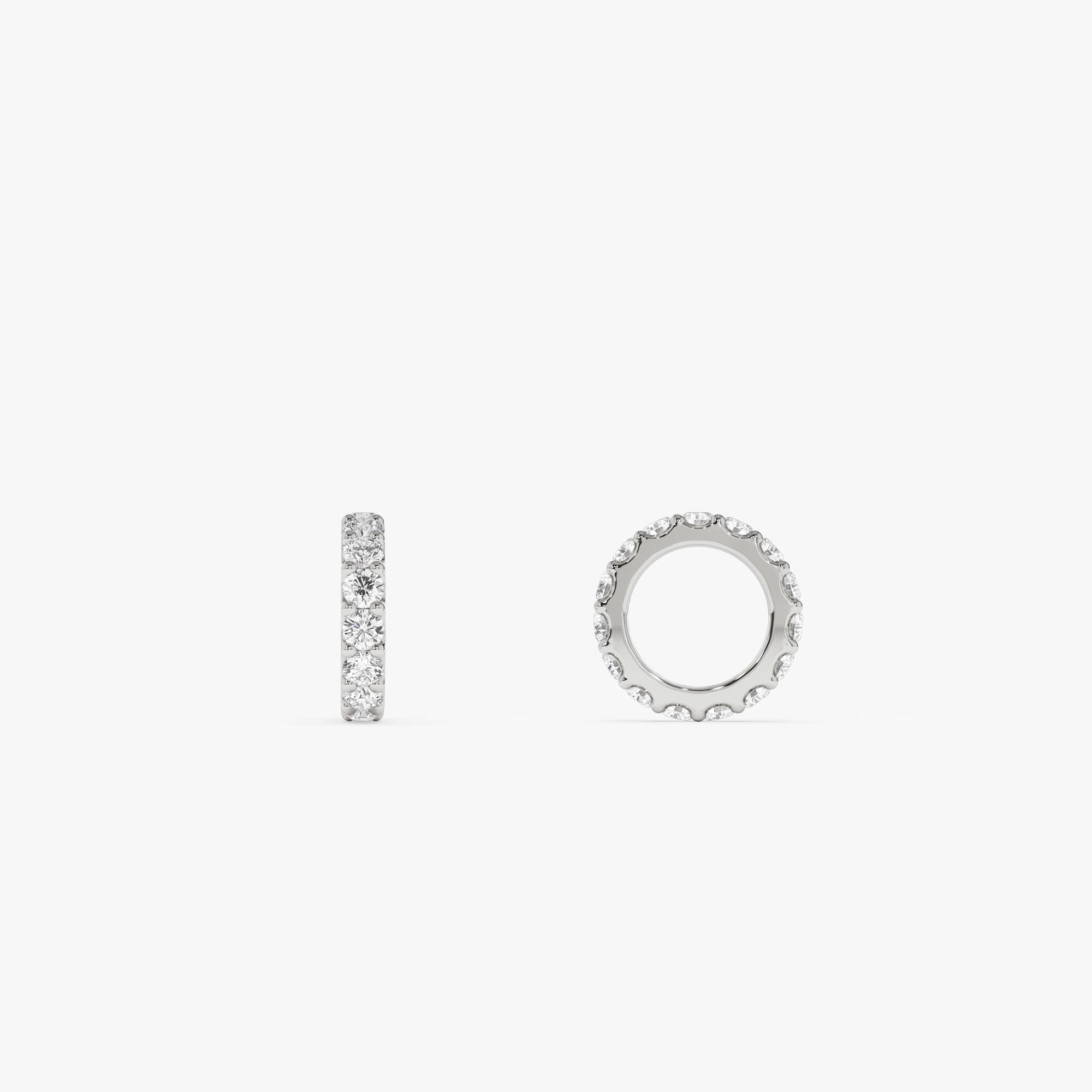 OBFJ0256 - 14k Mini Rondelle Charm in Lab Grown Diamond 6