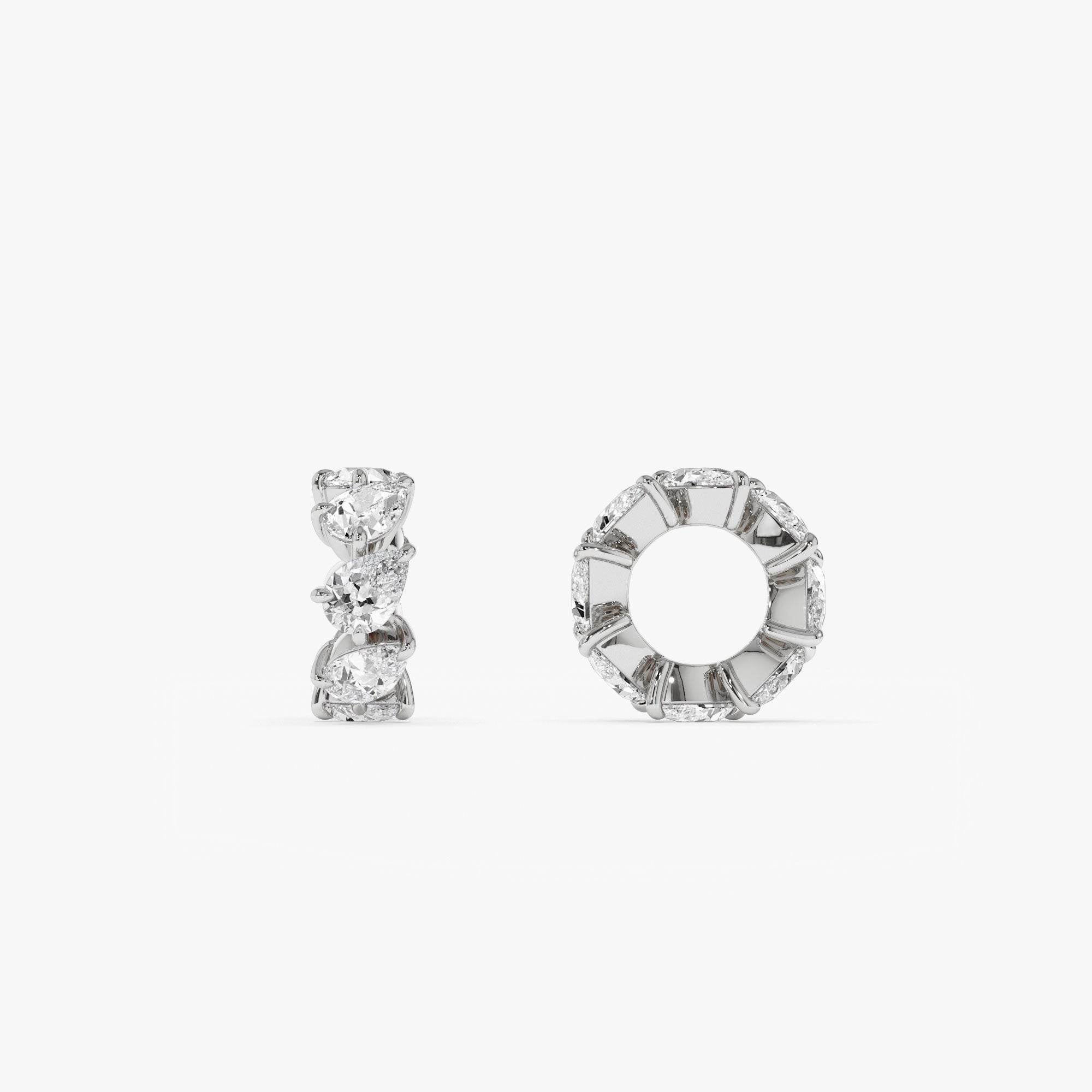 OBFJ0255 - 0.73 Ctw 14k Pear Shape Lab Grown Diamond Big Bead Charm - Tilia 2