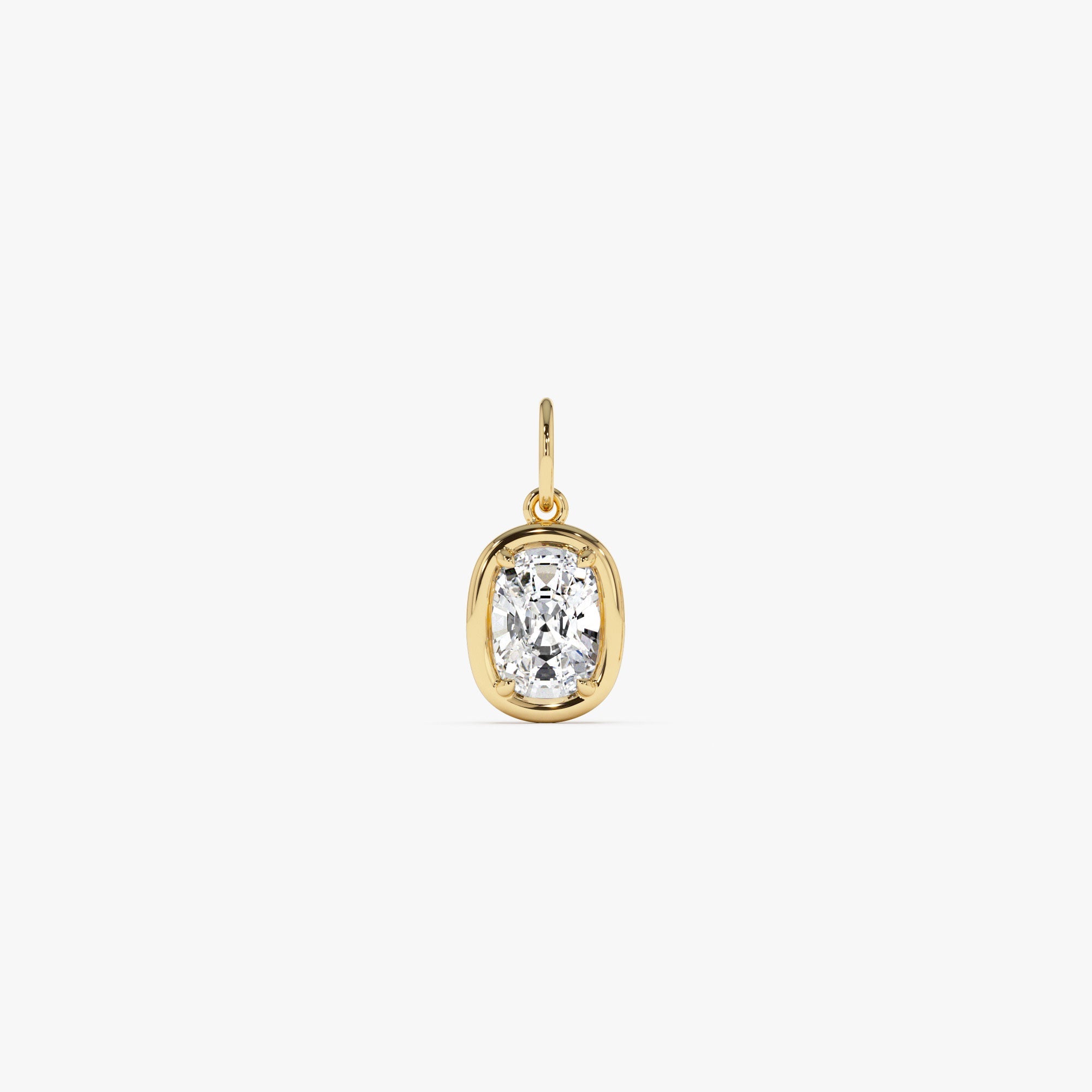 OBFJ0264 - 1 CTW 14k Cushion Cut Lab Grown Diamond Pendant Necklace - Karri 3