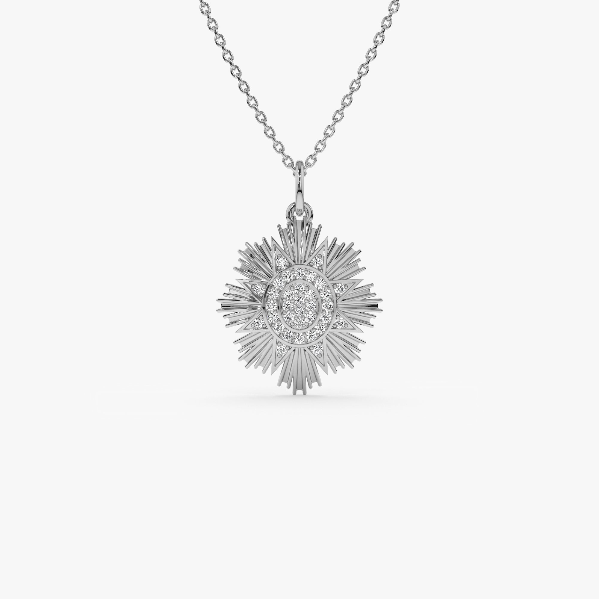 OBFJ0300 - 14k Celestial Diamond Sunburst Charm 2