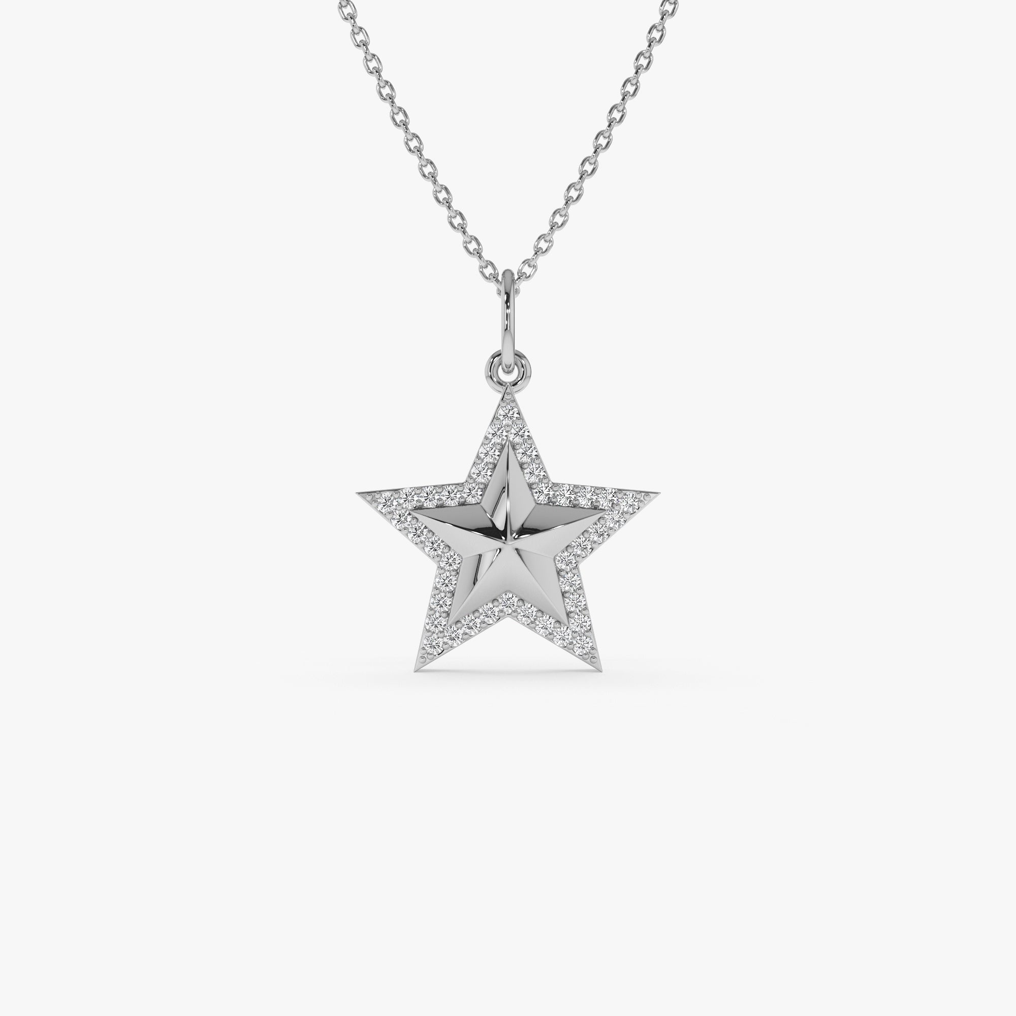 OBFJ0305 - 14k Diamond Star Charm 2