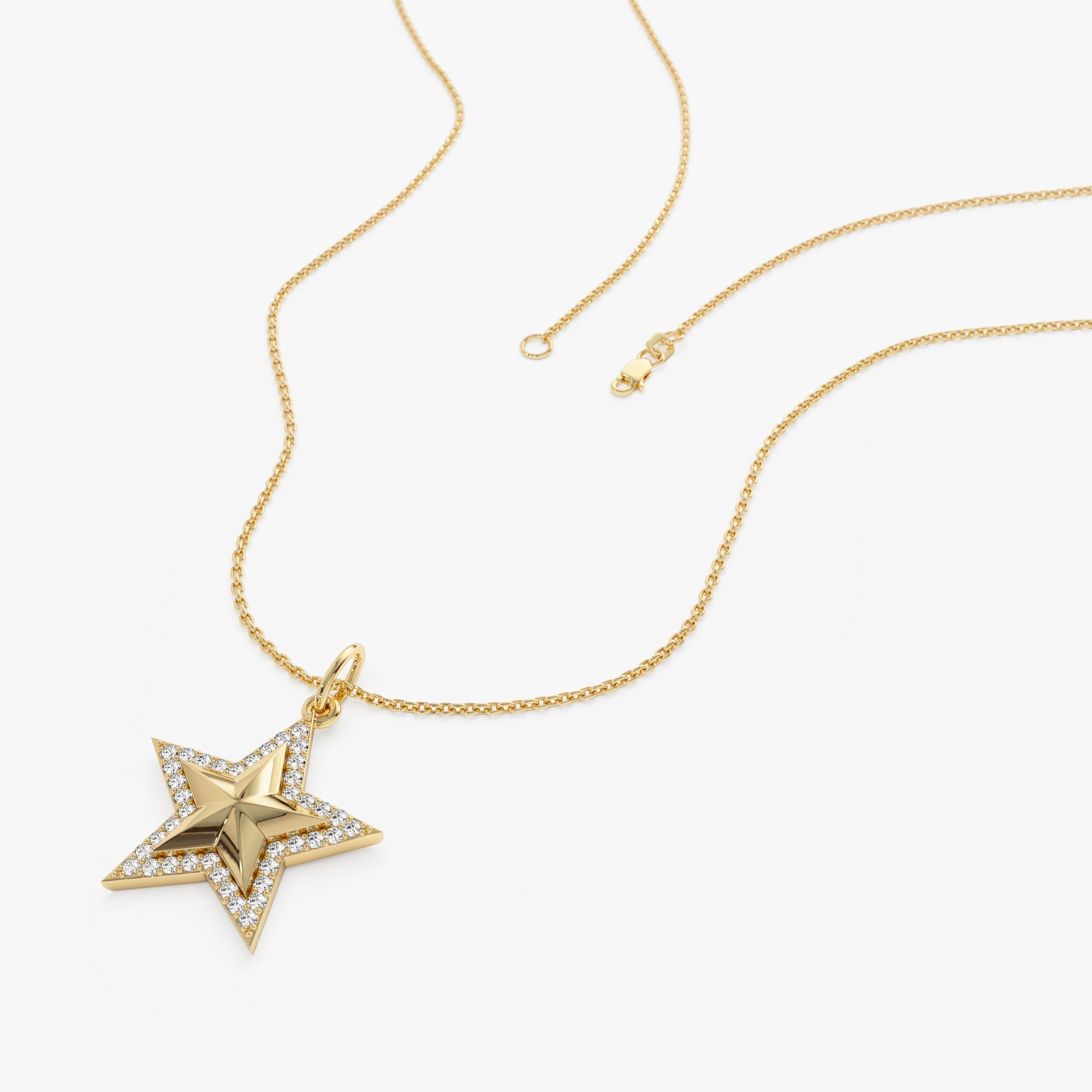 OBFJ0305 - 14k Diamond Star Charm 3