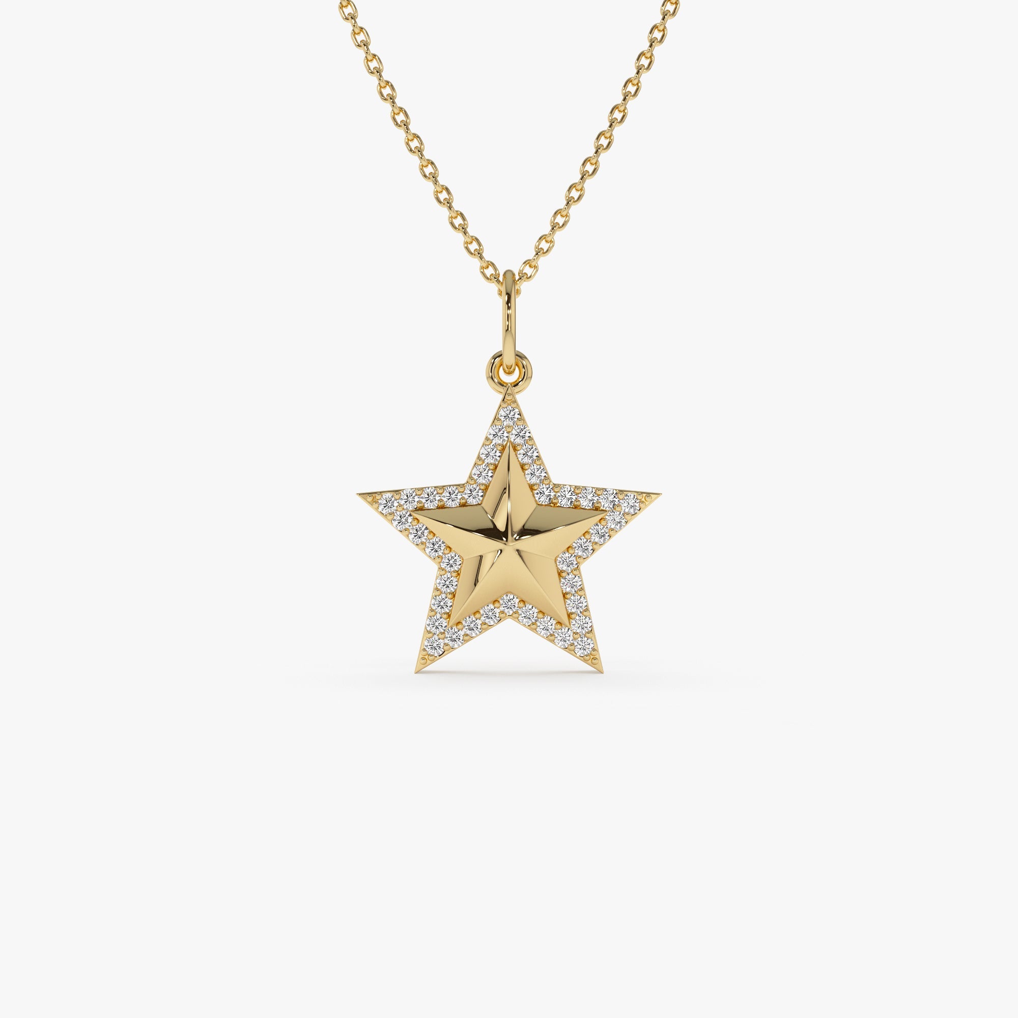 OBFJ0305 - 14k Diamond Star Charm 1