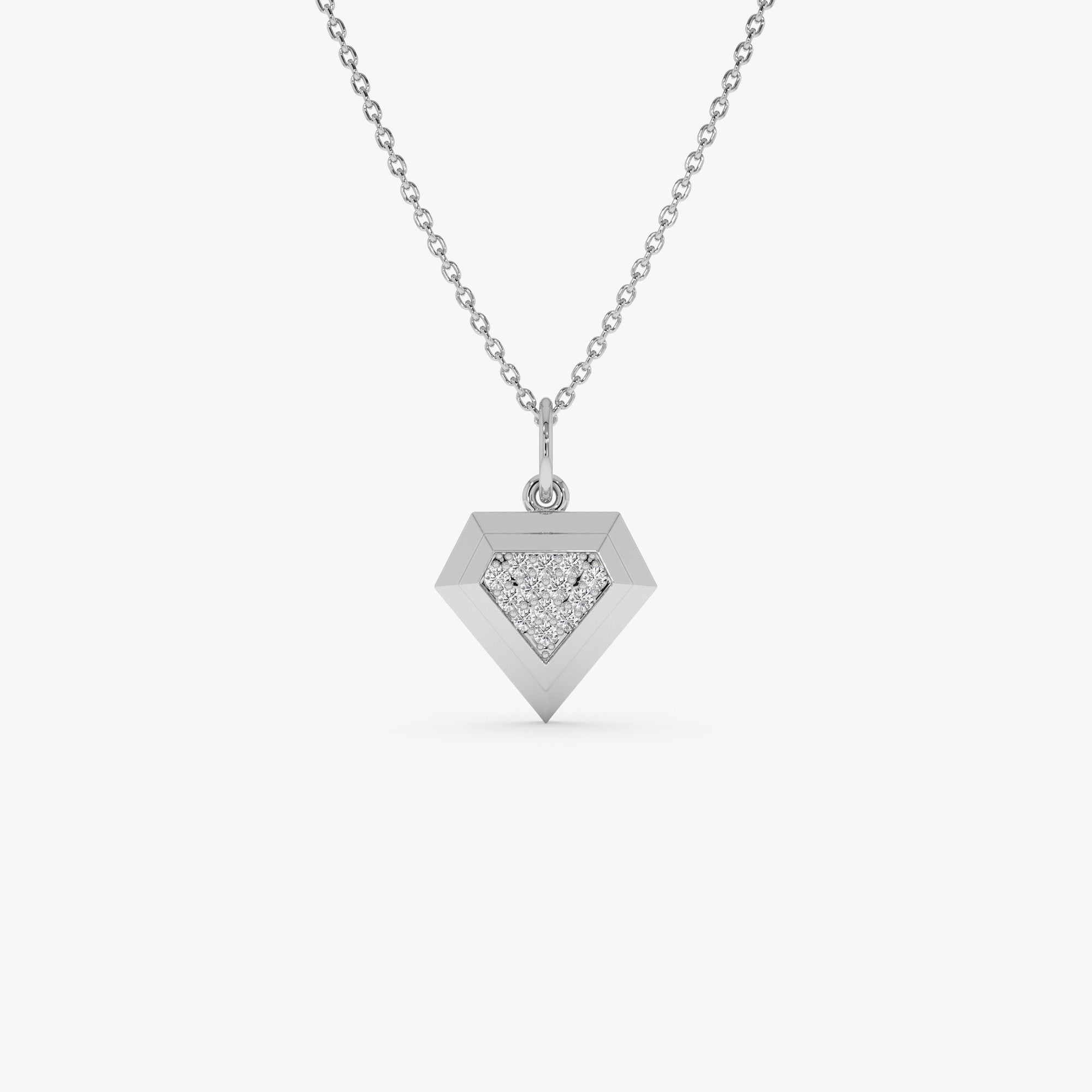 OBFJ0310 - 14k Diamond Geometric Charm 2
