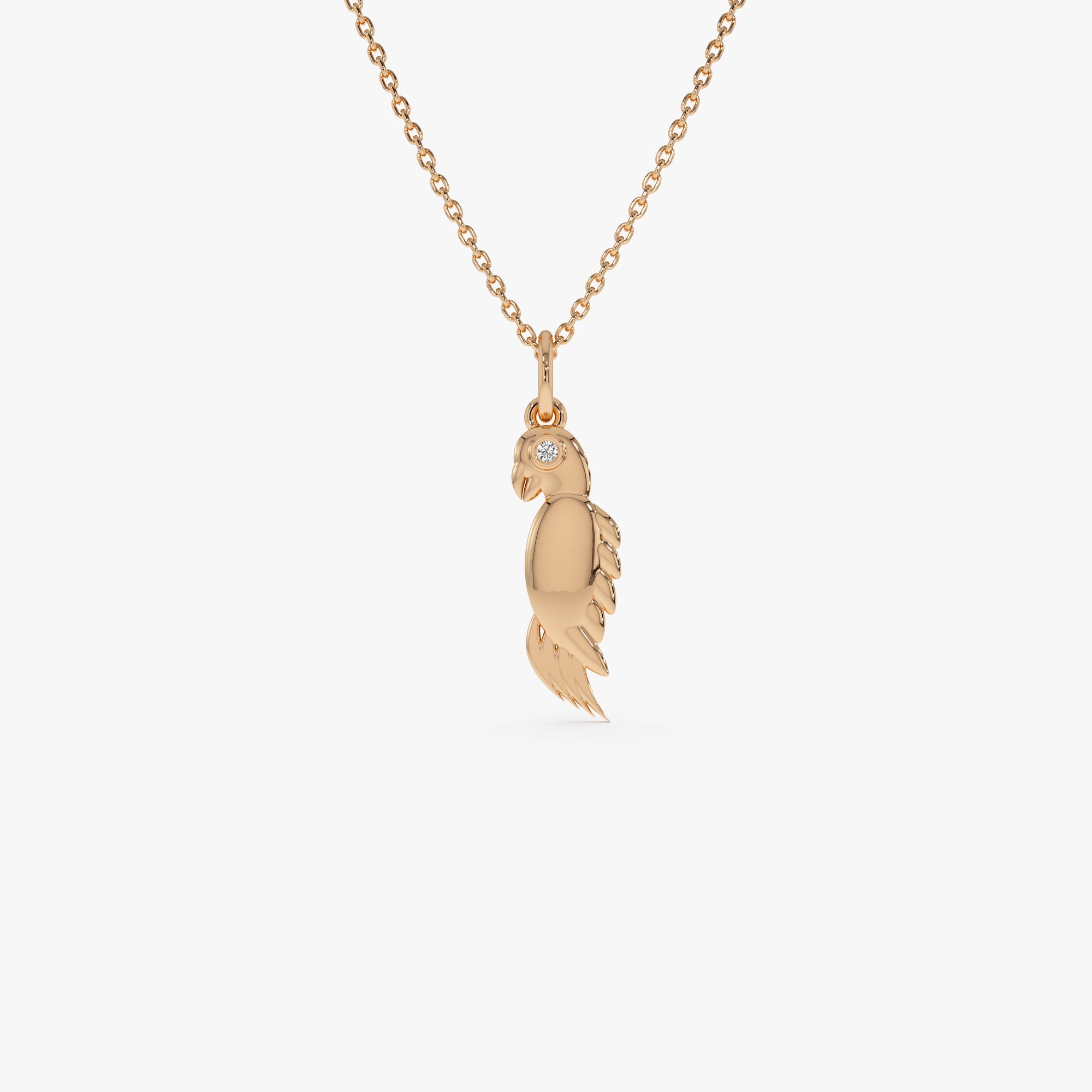 OBFJ0307 - 14k Bird Charm with Diamond Accent 3