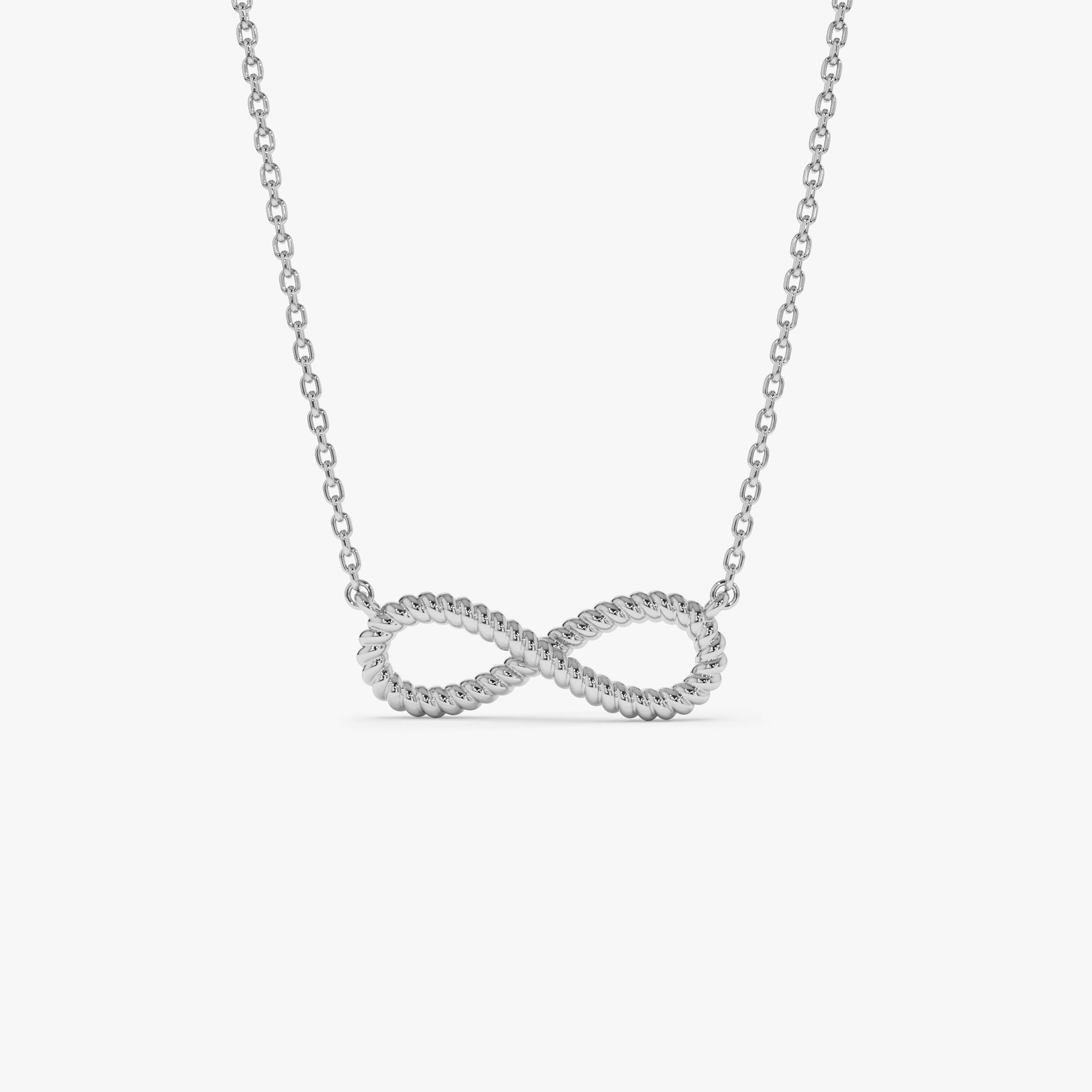 OBFJ0862 - 14k Twist Rope Infinity Necklace 6