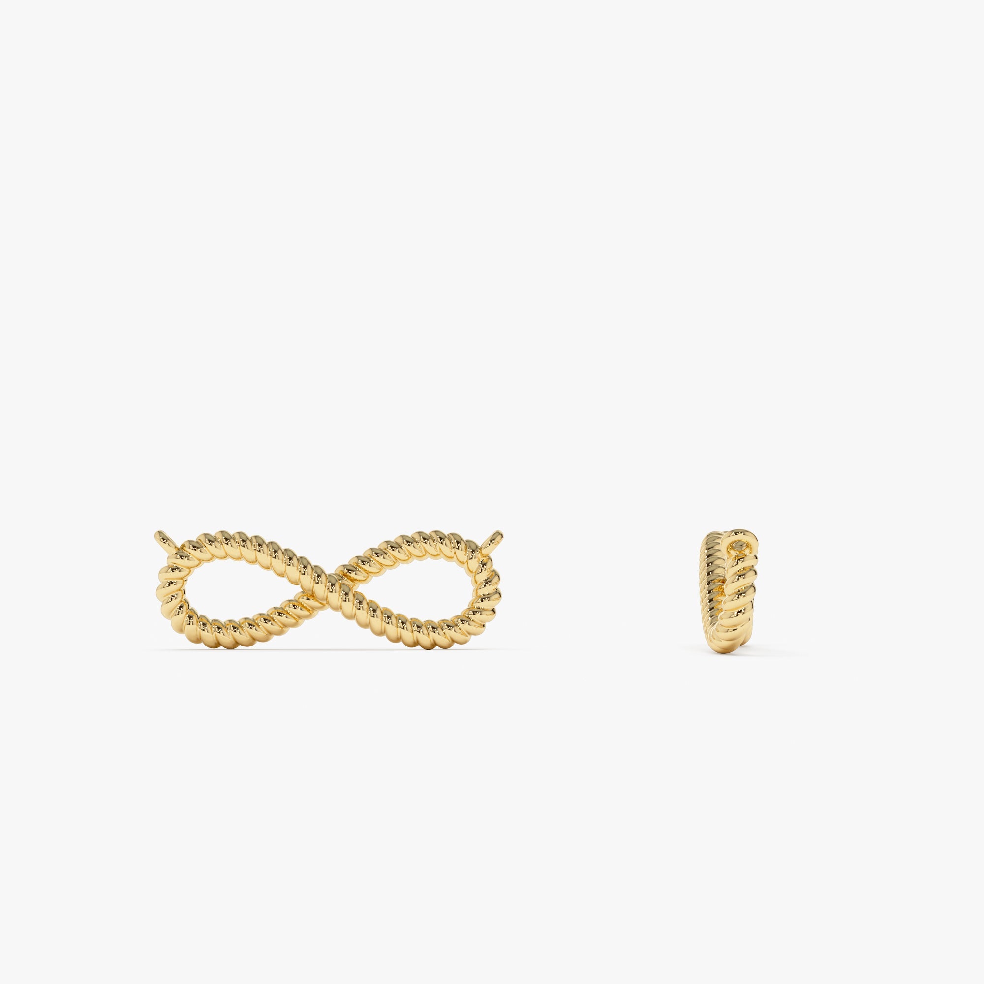 OBFJ0862 - 14k Twist Rope Infinity Necklace 9