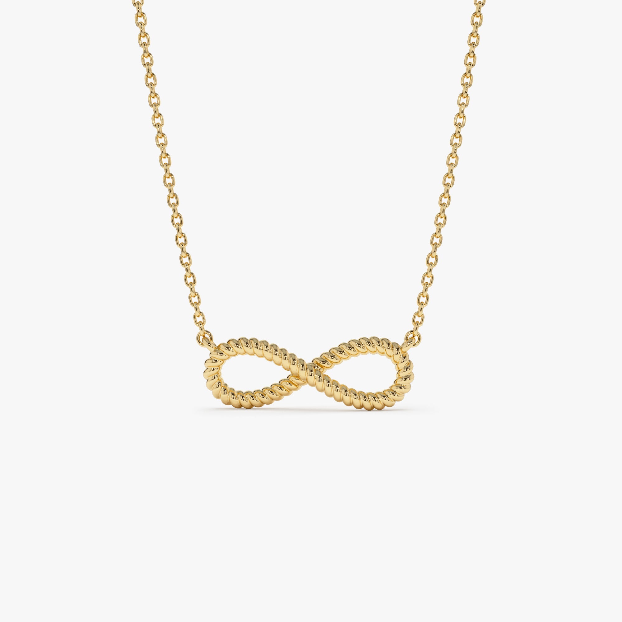 OBFJ0862 - 14k Twist Rope Infinity Necklace 1
