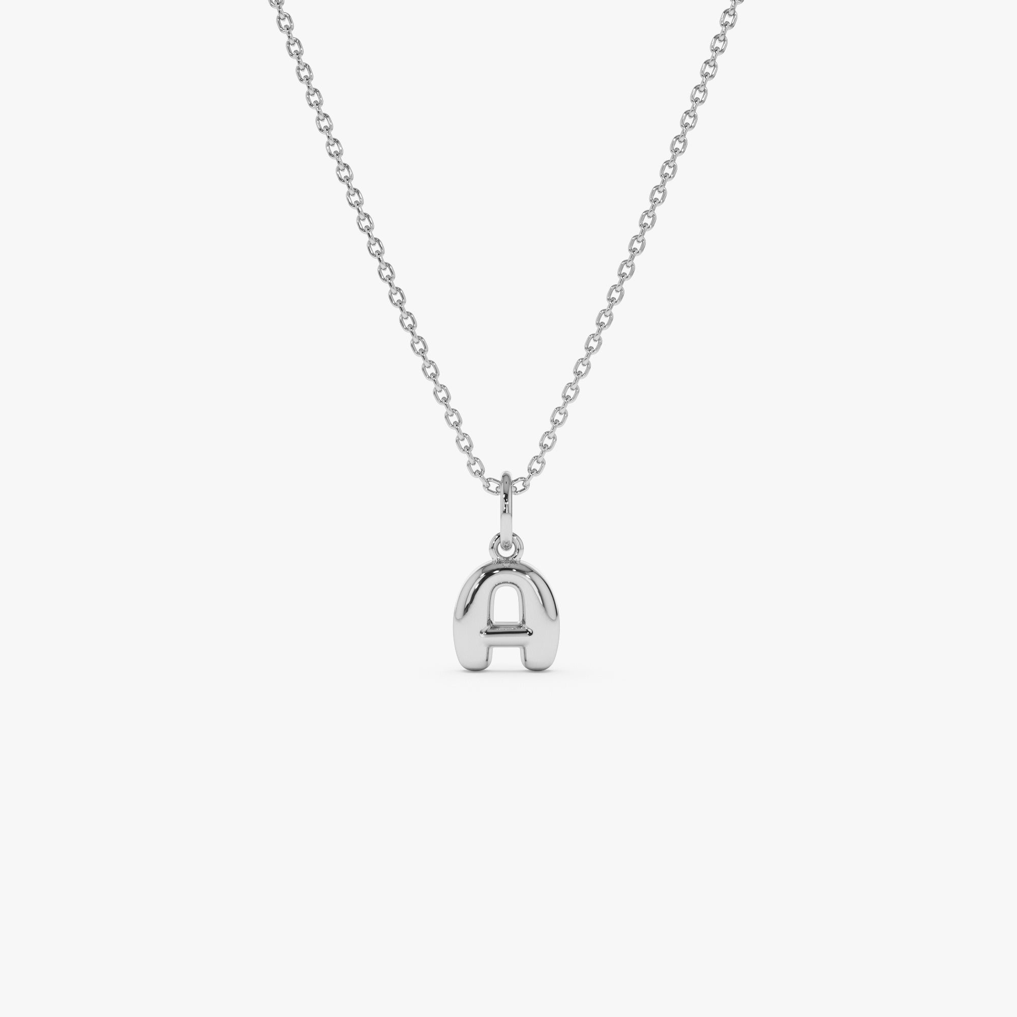 OBFJ0998 - 14K Bubble Letter Necklace 9