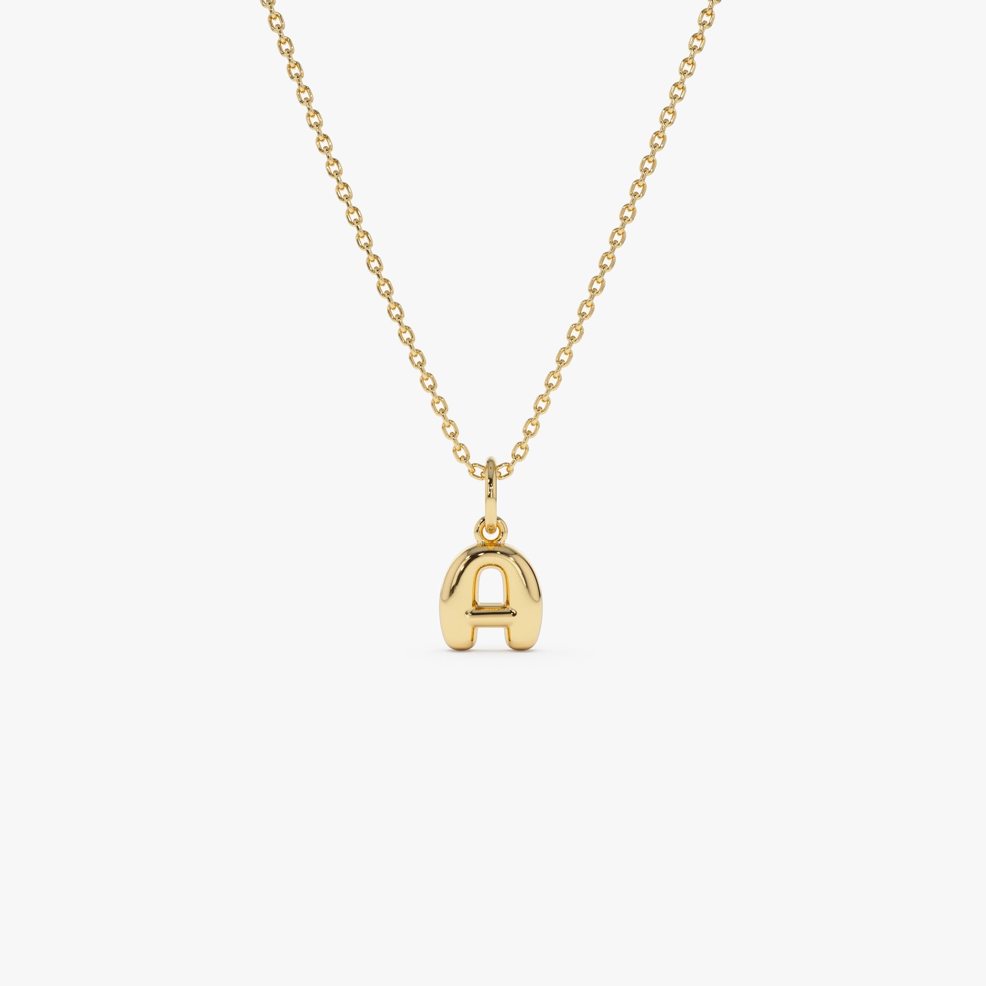 OBFJ0998 - 14K Bubble Letter Necklace 1