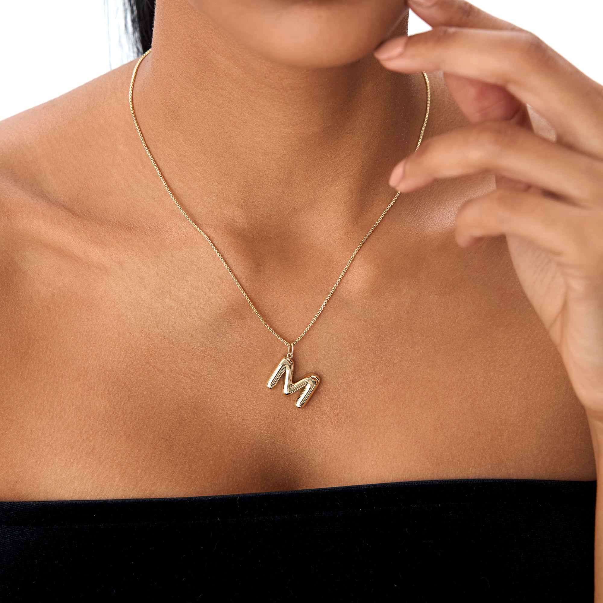 OBFJ0778 - 14K 20MM Balloon Initial Letter Pendant 3