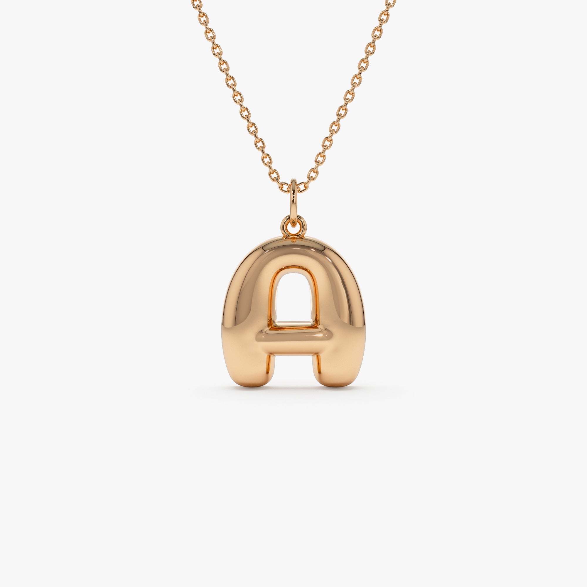 OBFJ0778 - 14K 20MM Balloon Initial Letter Pendant 8