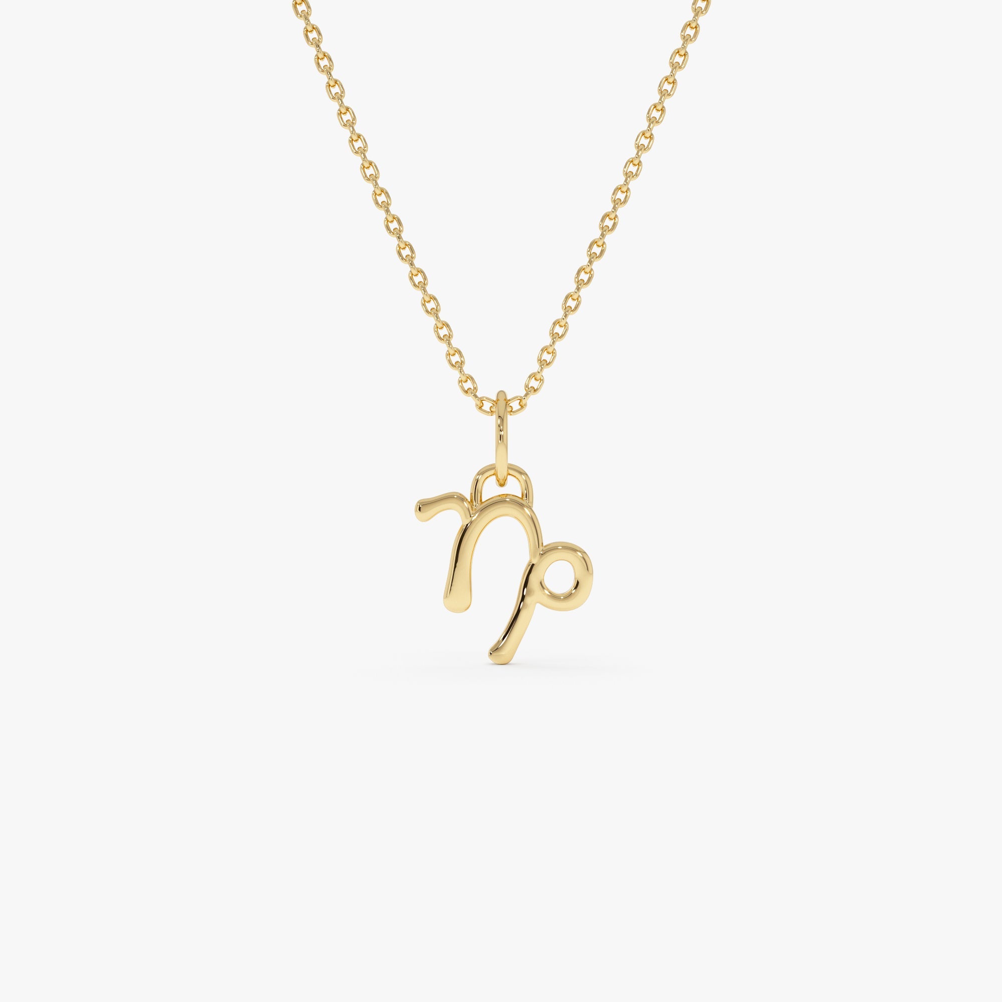 OBFJ0714 - 14K Capricorn Zodiac Charm Necklace 1