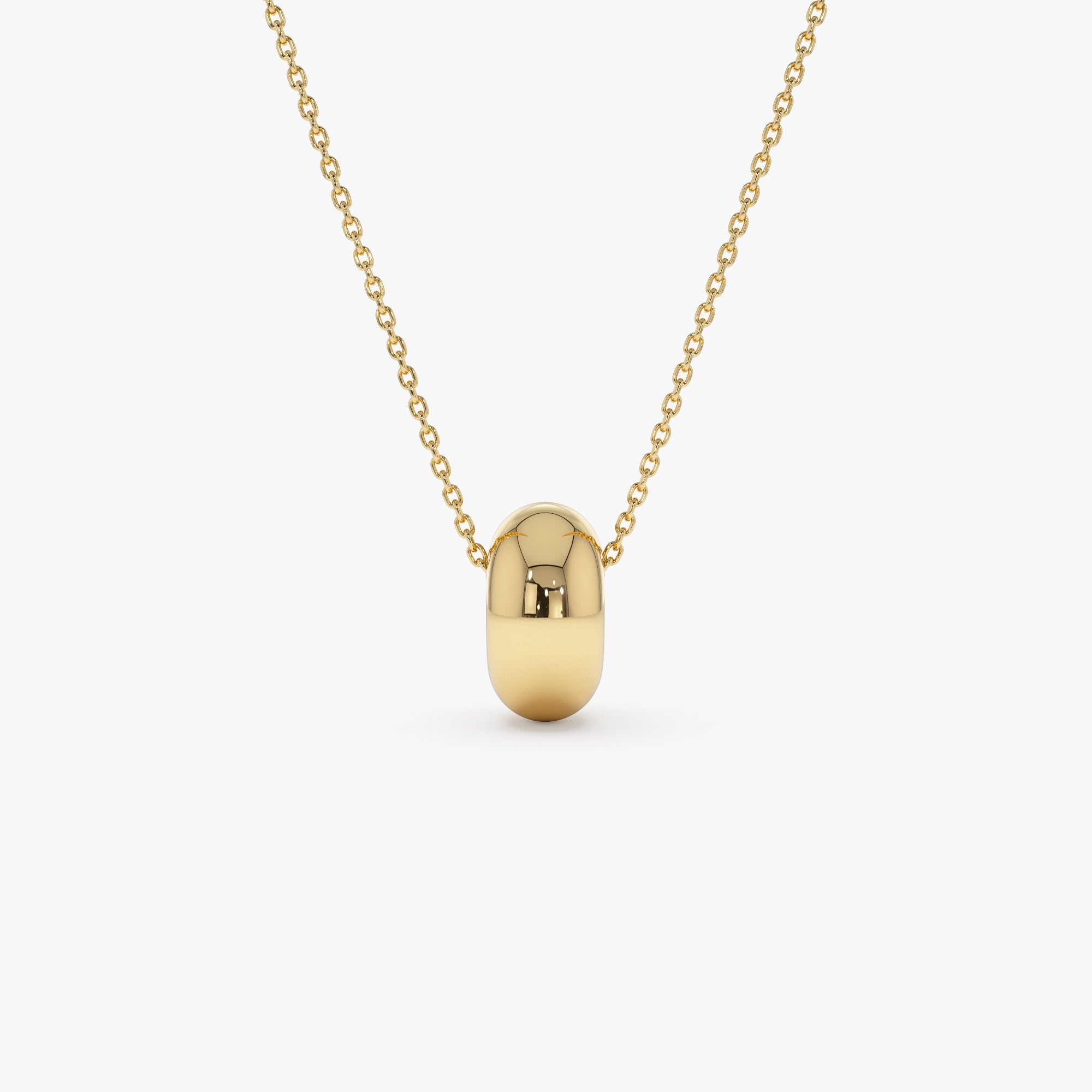 OBFJ0243 - 14K Gold Polished Rondelle Charm - 6MM 4