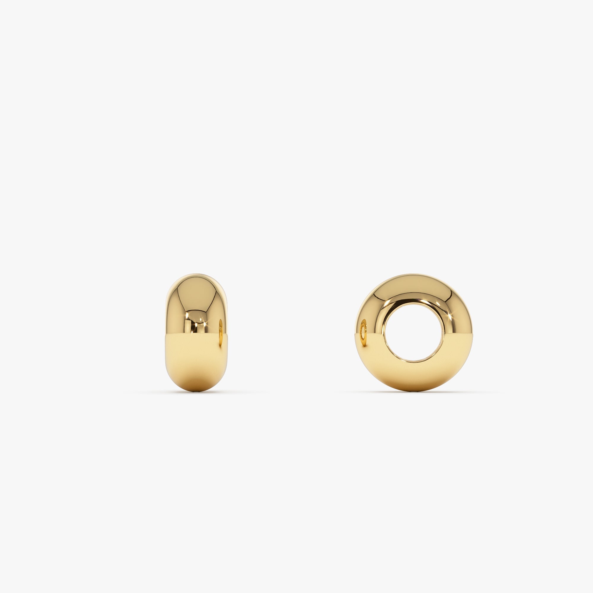 OBFJ0243 - 14K Gold Polished Rondelle Charm - 6MM 1
