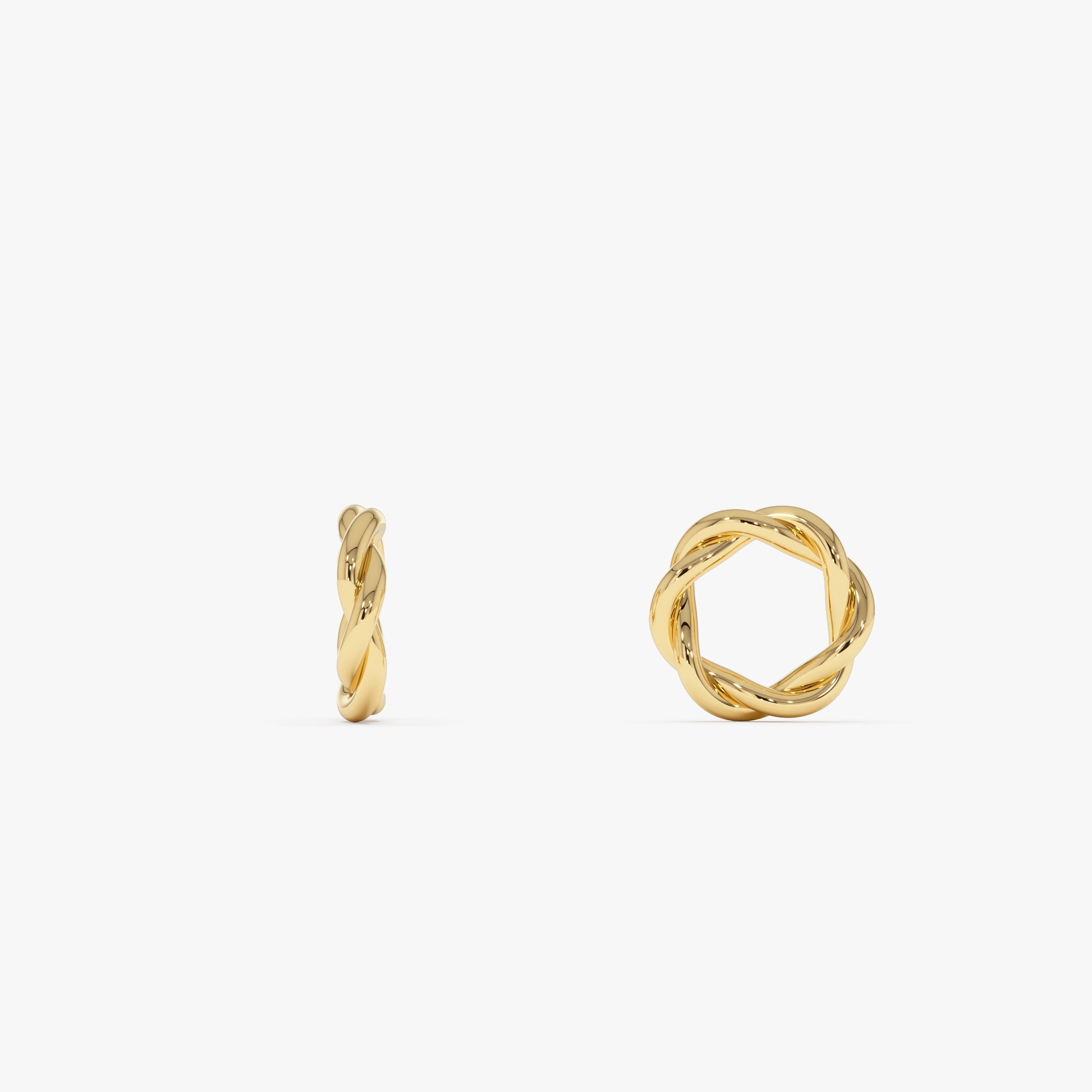 OBFJ0242 - 14K Gold Twisted Rondelle Charm – 2MM 1