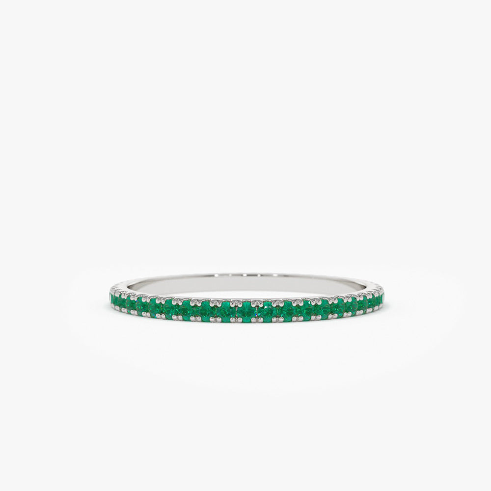 OBFJ1577 - 14k Round Emerald Eternity Band 5