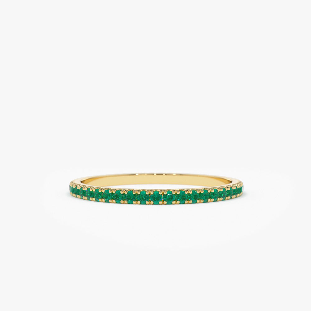 OBFJ1577 - 14k Round Emerald Eternity Band 1