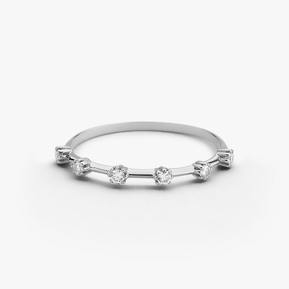 OBFJ1661 - 14k Gold Diamond Stacking Ring 6