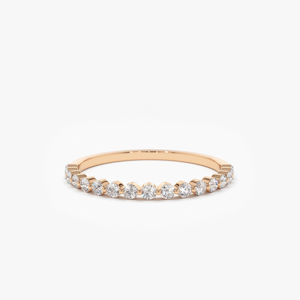 OBFJ1887 - 14K Round Diamond Shared Prong Wedding Ring 4