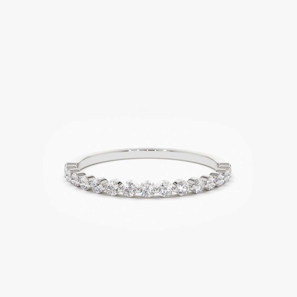 OBFJ1887 - 14K Round Diamond Shared Prong Wedding Ring 5
