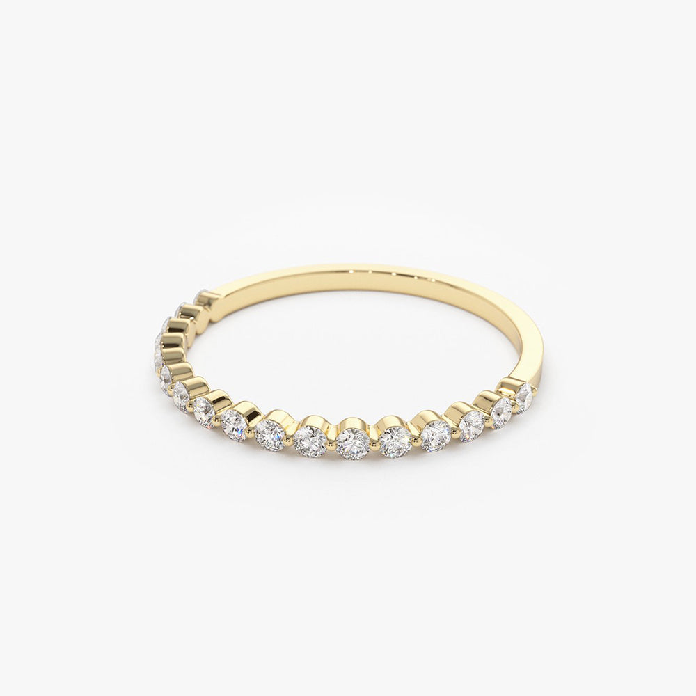 OBFJ1887 - 14K Round Diamond Shared Prong Wedding Ring 6