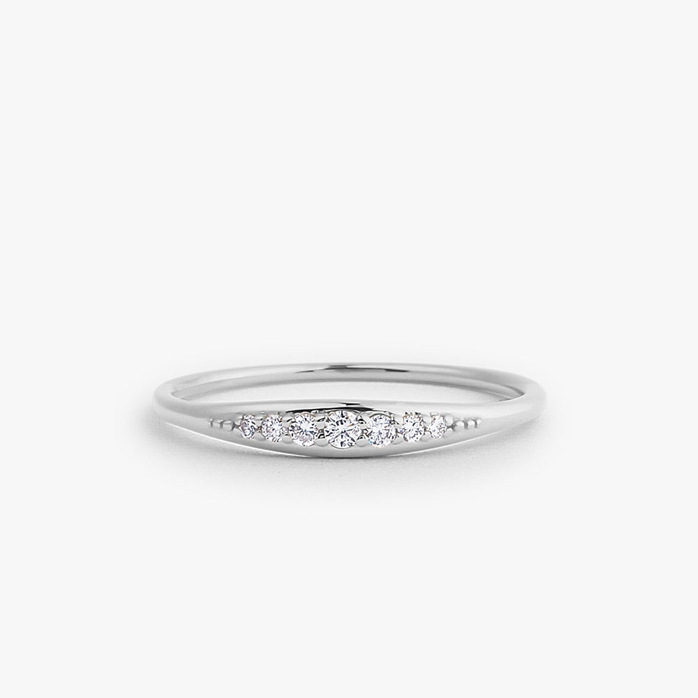OBFJ1745 - 14k Graduating Diamond Wedding Band 5