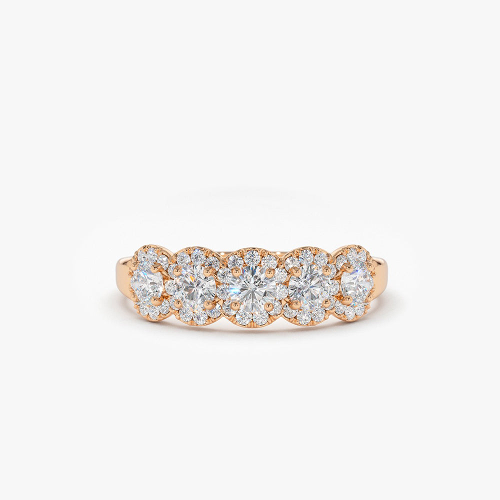 OBFJ1673 - 14K Gold Diamond Wedding Band 4
